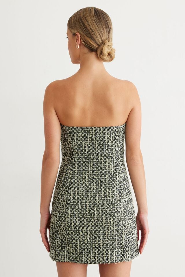 NWT! Dynamite metallic Tweed mini dress size XS.