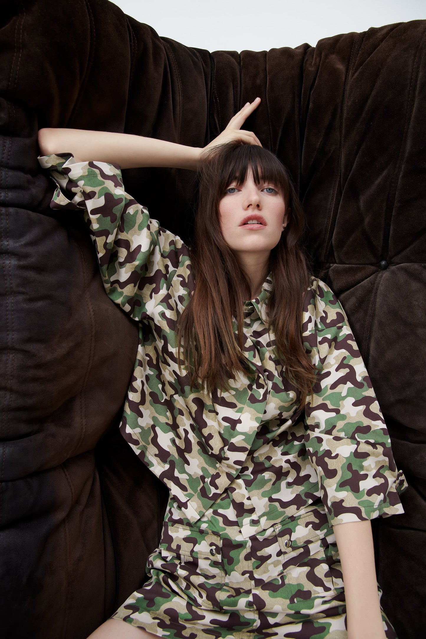 NWOT! Zara camo crop shirt. Fits XS-M