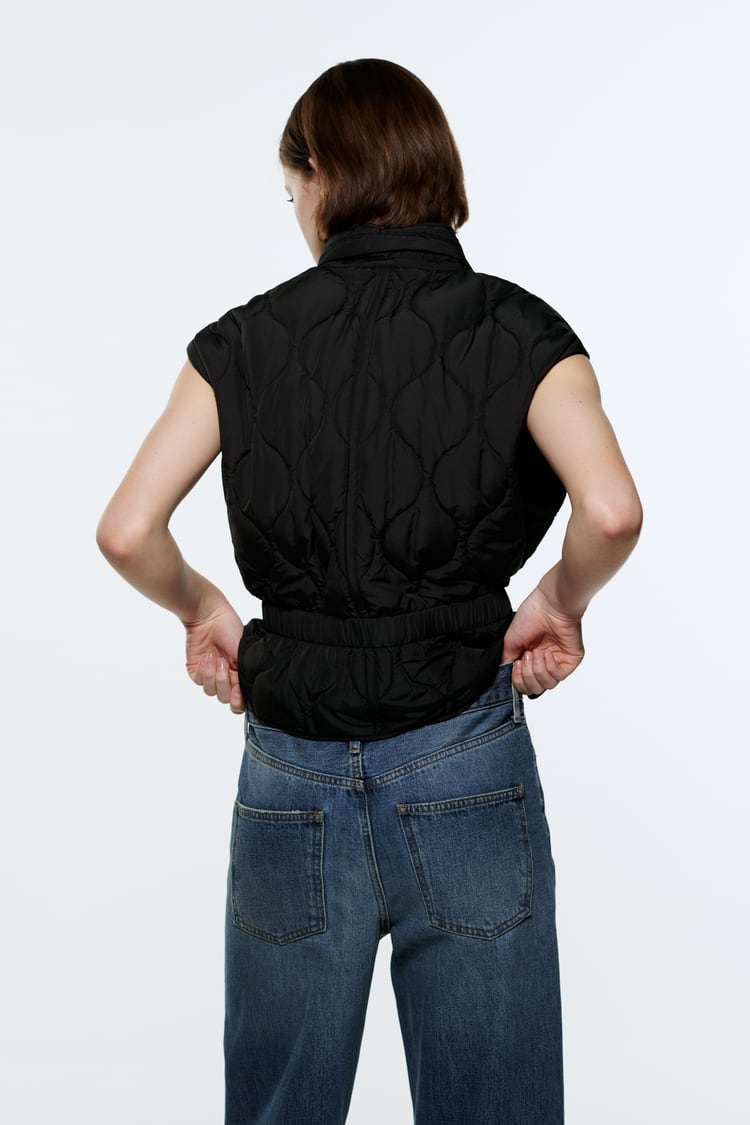 Zara quilted vest sz S