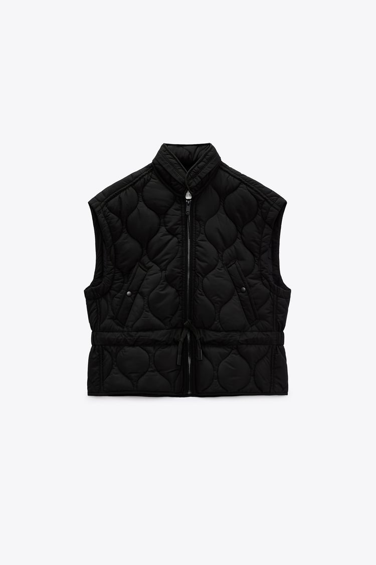 Zara quilted vest sz S