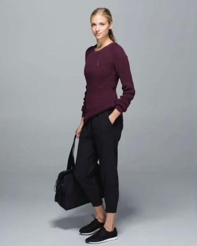 Lululemon The Sweater The Better Heathered Bordeaux Drama sz 4