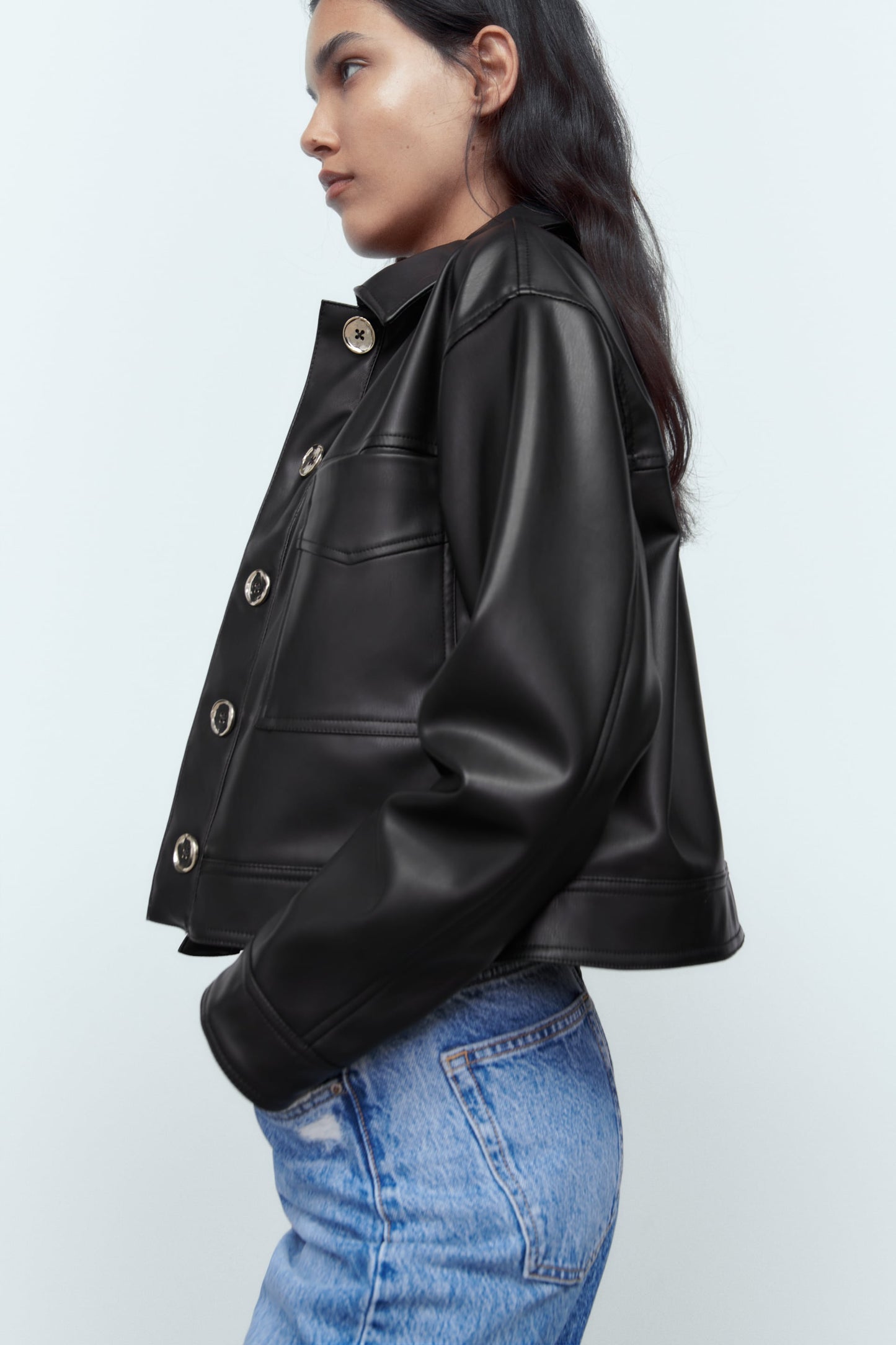 Zara faux leather jacket sz S