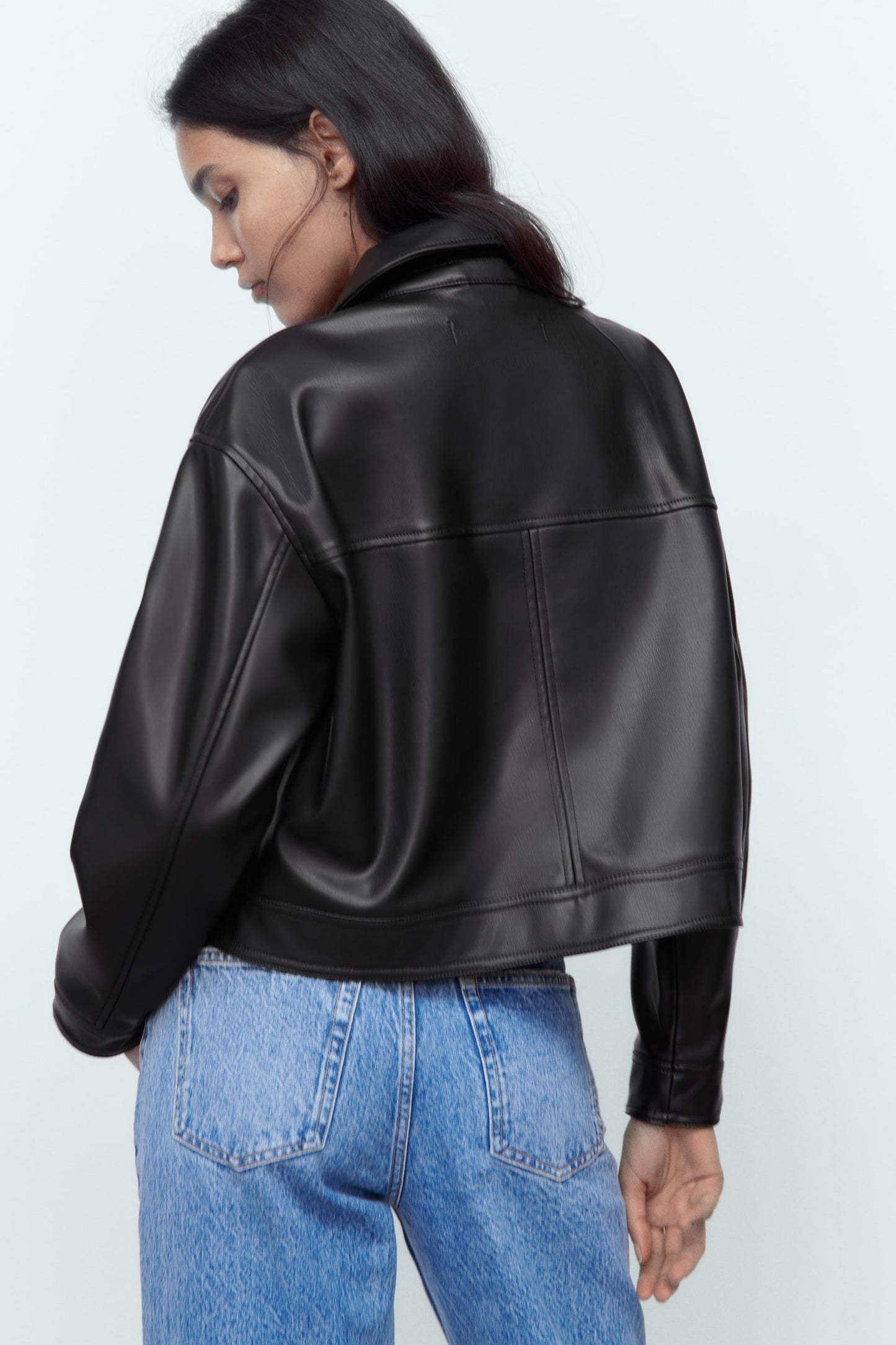 Zara faux leather jacket sz S