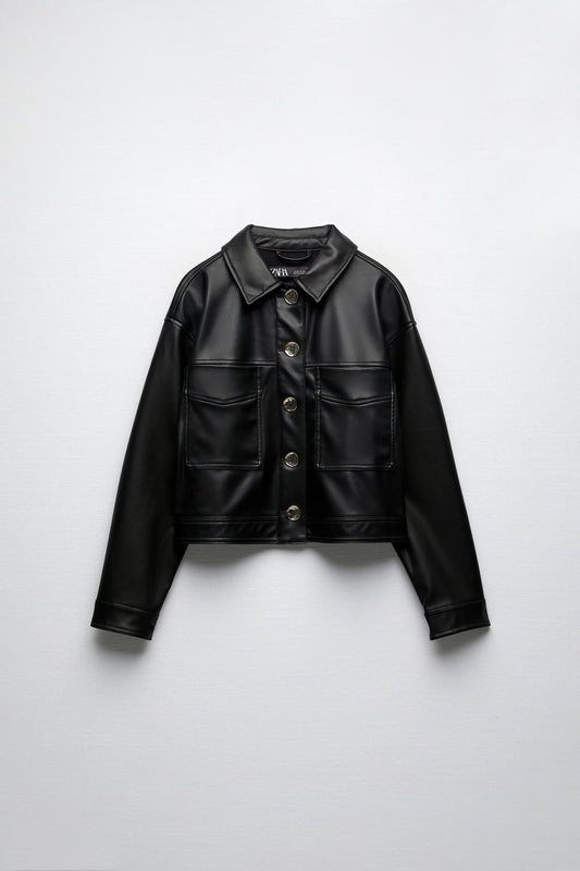 Zara faux leather jacket sz S