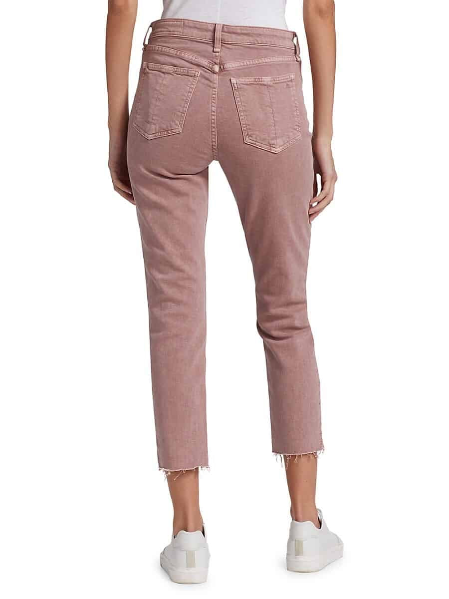 Rag & Bone Nina High-Rise Ankle Cigarette Jean in Light Plum sz 25