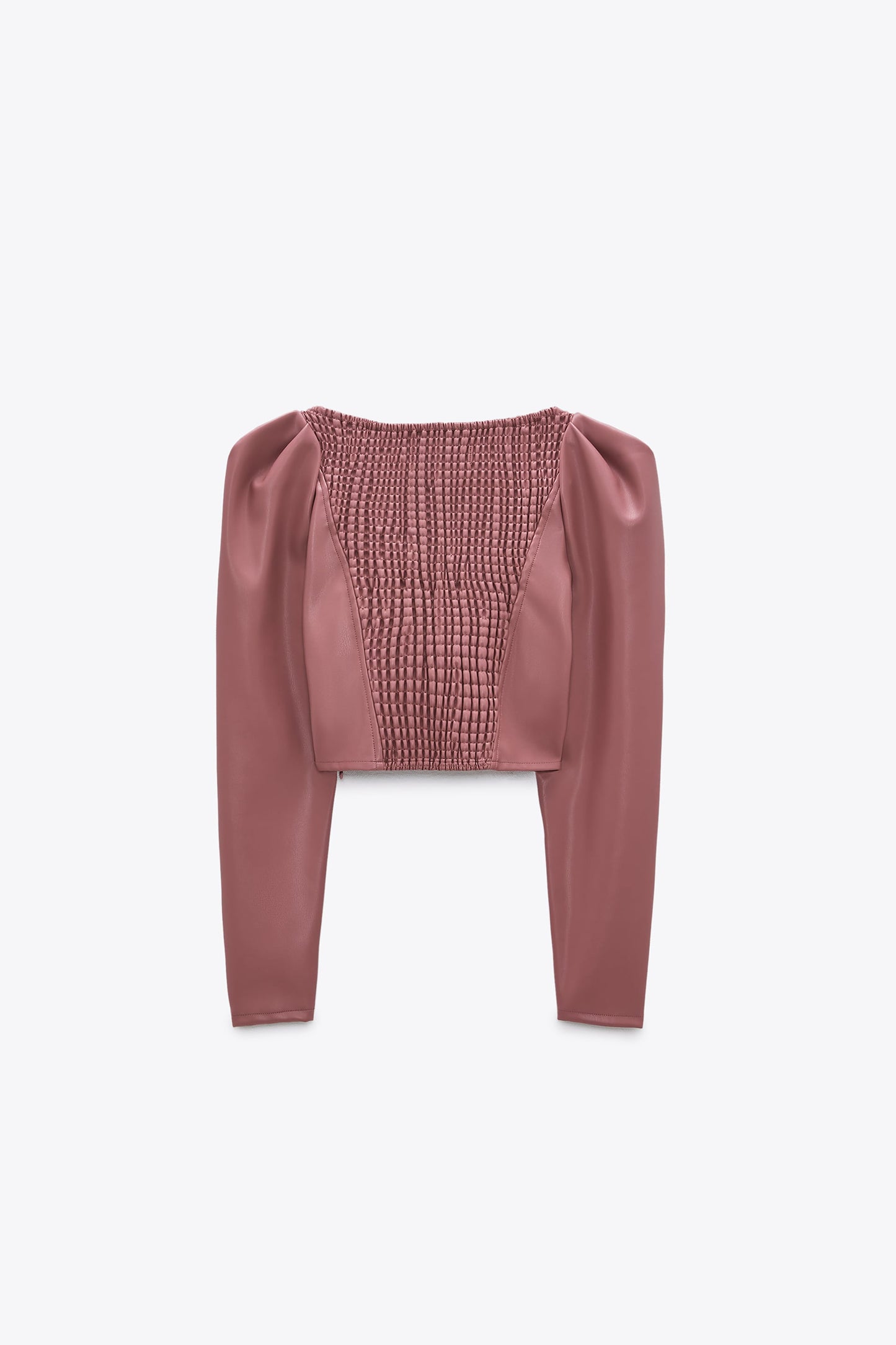 Zara faux leather crop top sz M.