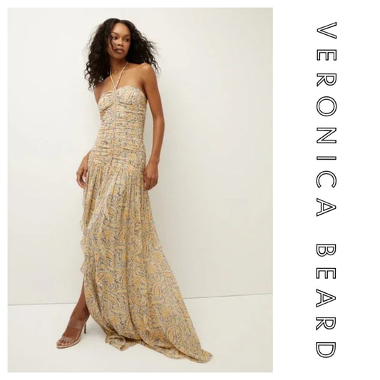 NWT! VERONICA BEARD Lucine paisley silk maxi dress sz XS