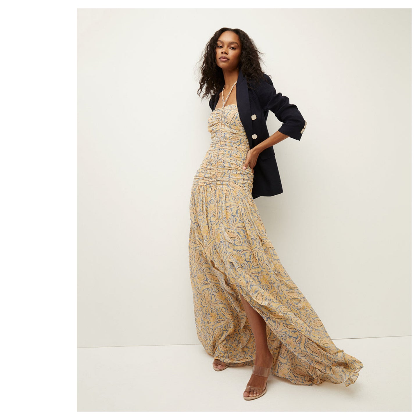 NWT! VERONICA BEARD Lucine paisley silk maxi dress sz XS