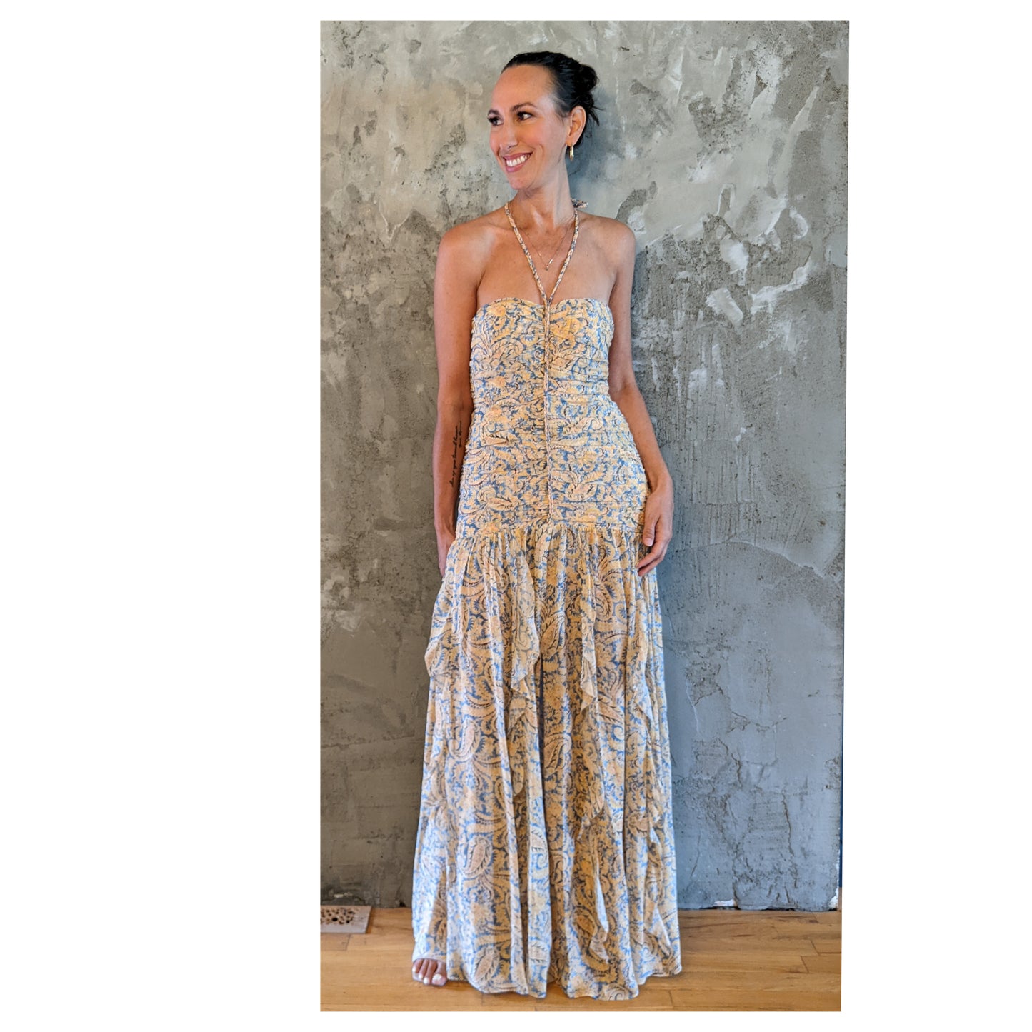 NWT! VERONICA BEARD Lucine paisley silk maxi dress sz XS