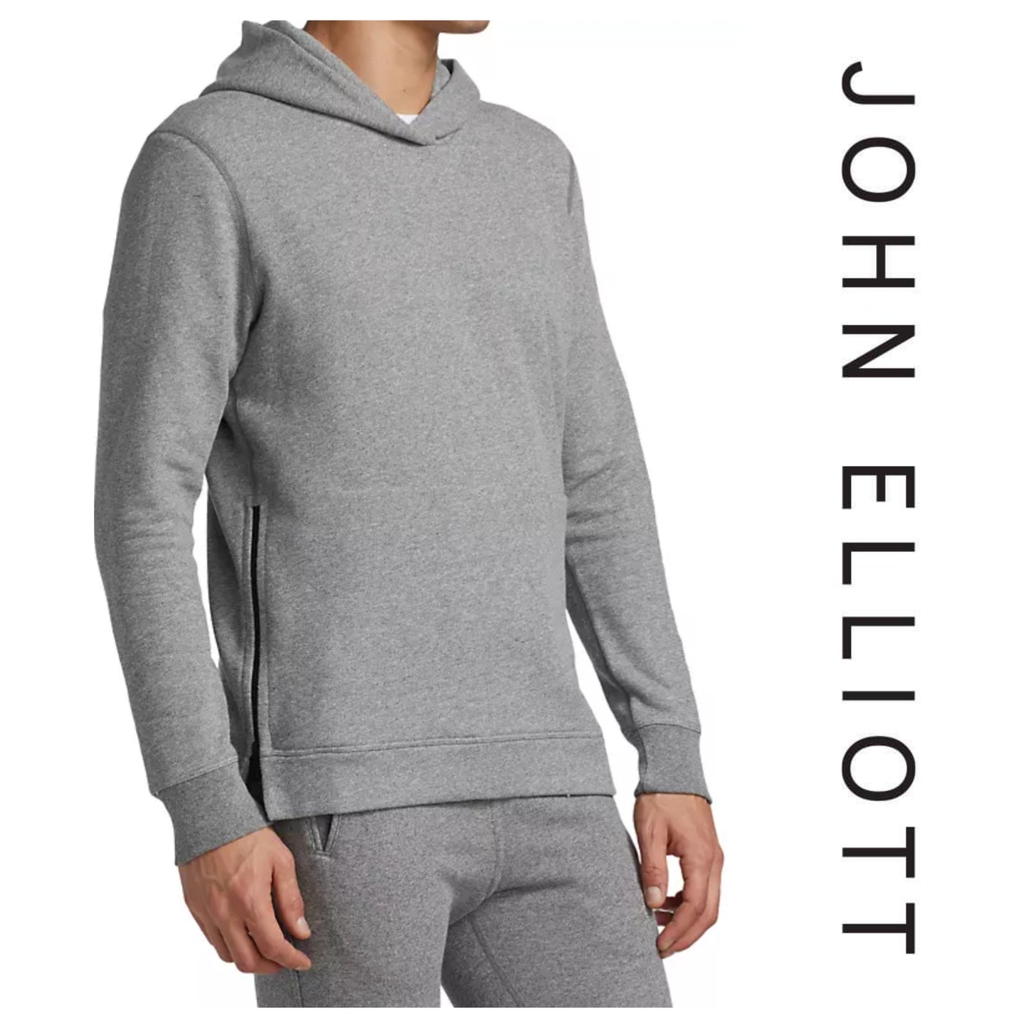 John Elliott
Villain Hooded pullover sweatshirt sz 4 (XL, slim fit) light grey