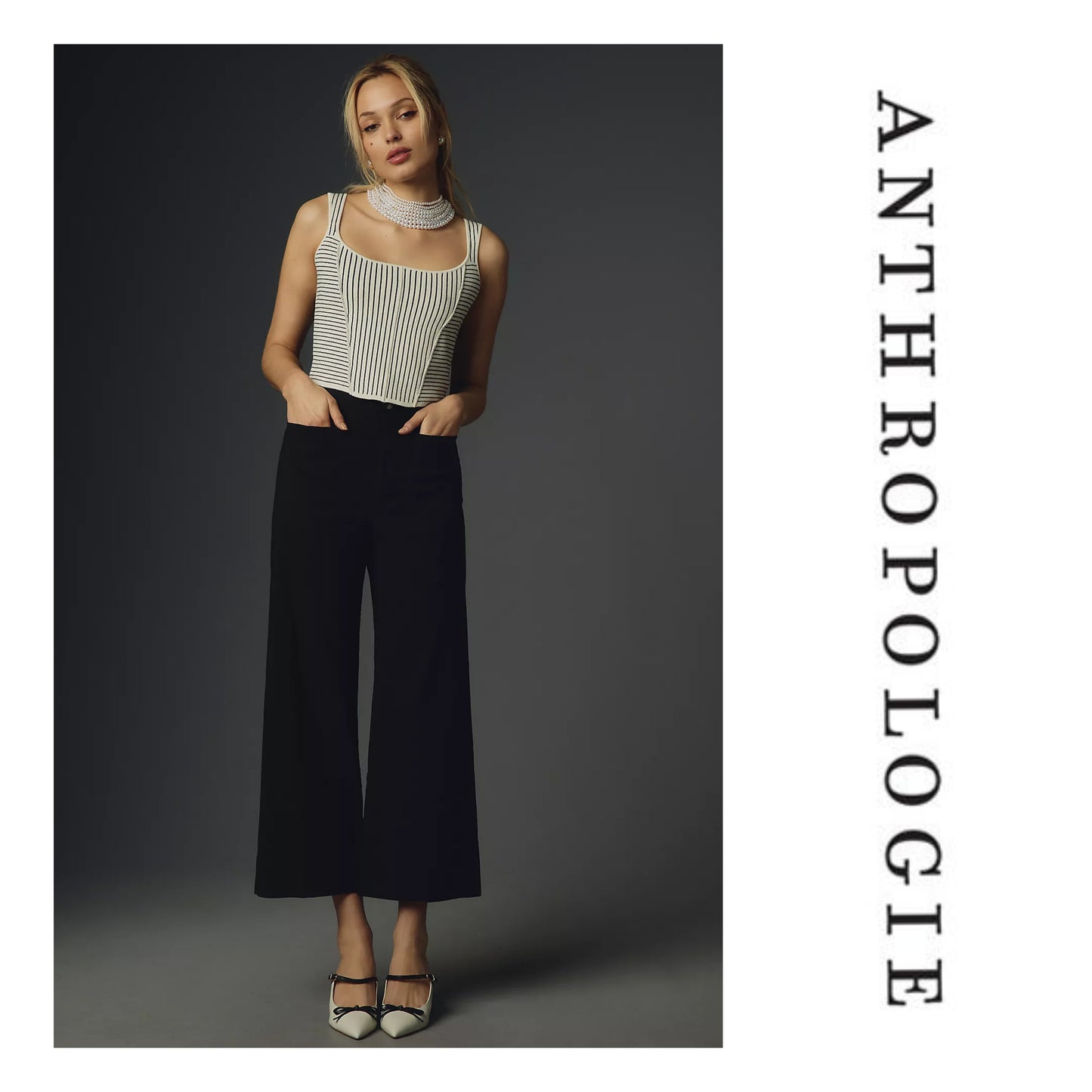 Maeve The Colette Cropped Wide-Leg Pants sz 24 (can fit 25)
