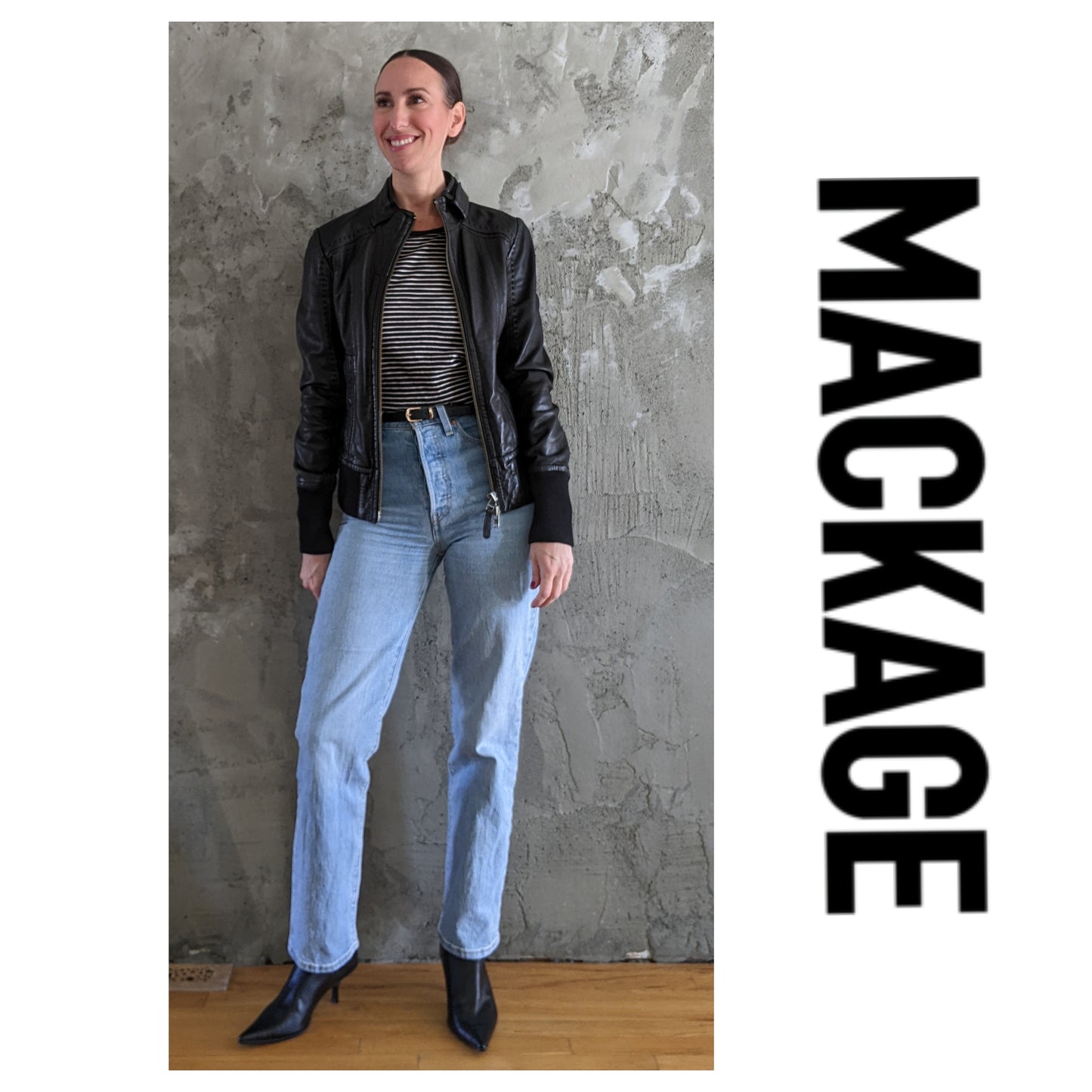 MACKAGE leather jacket sz S