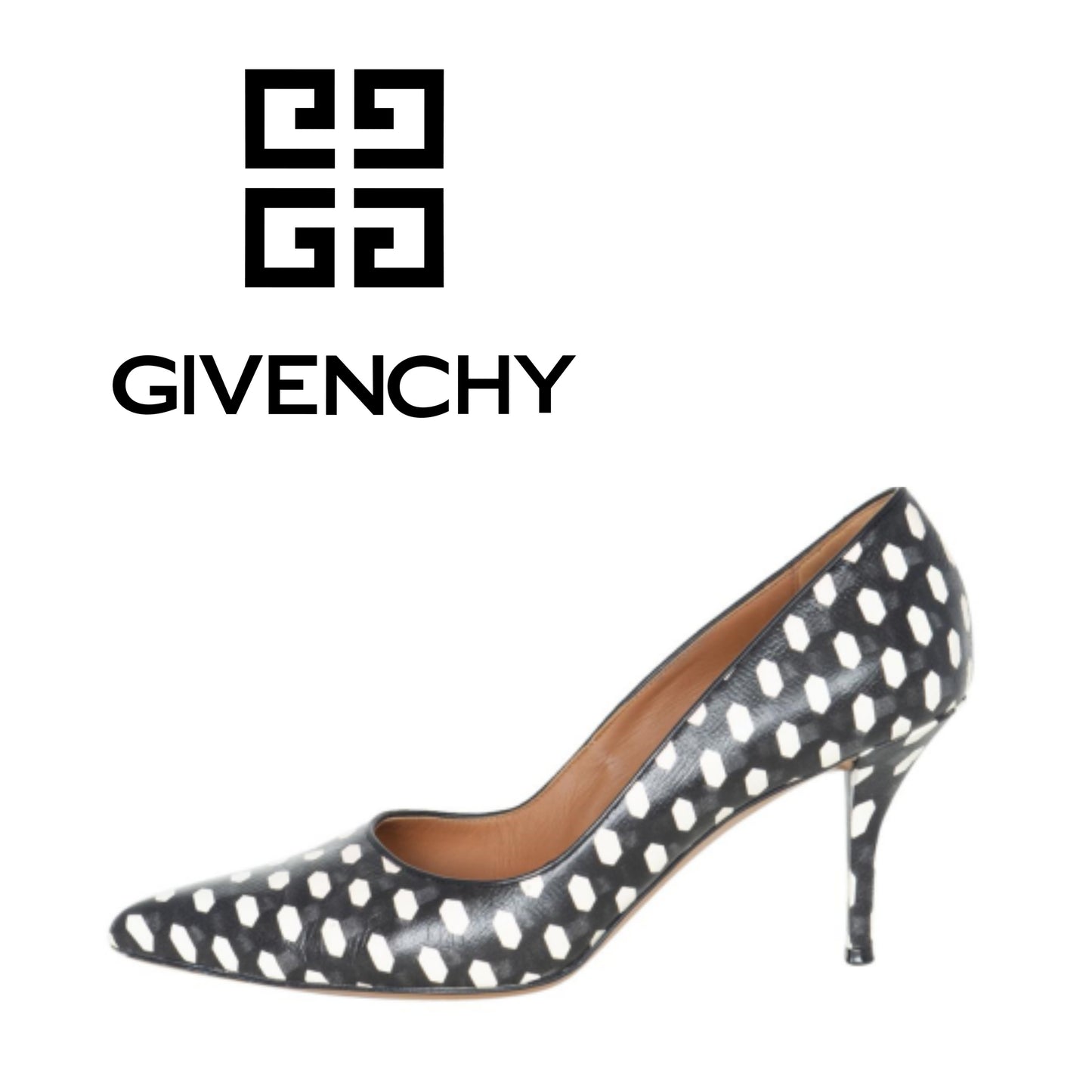 GIVENCHY patterned leather pumps sz 39.
