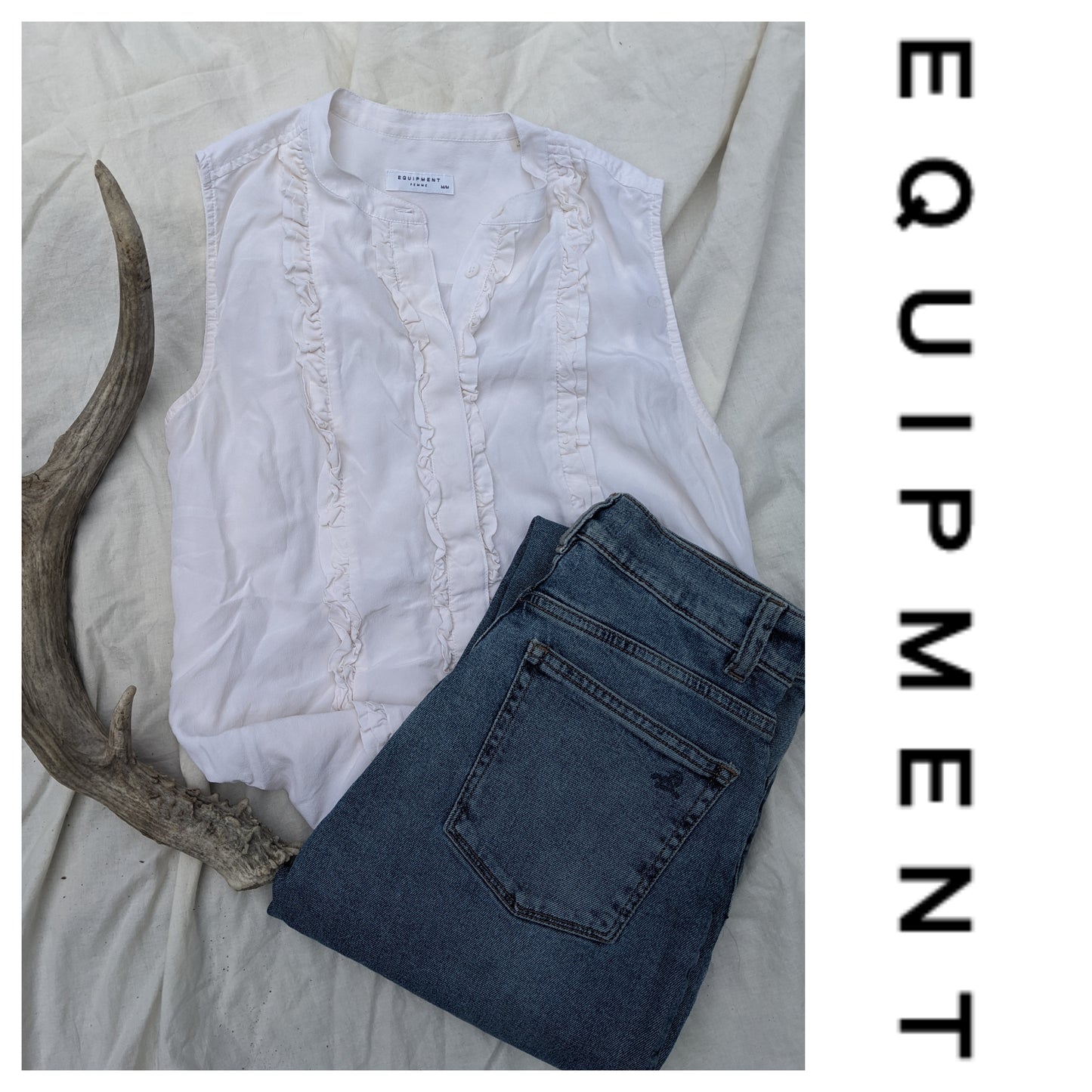 Equipment silk top sz M