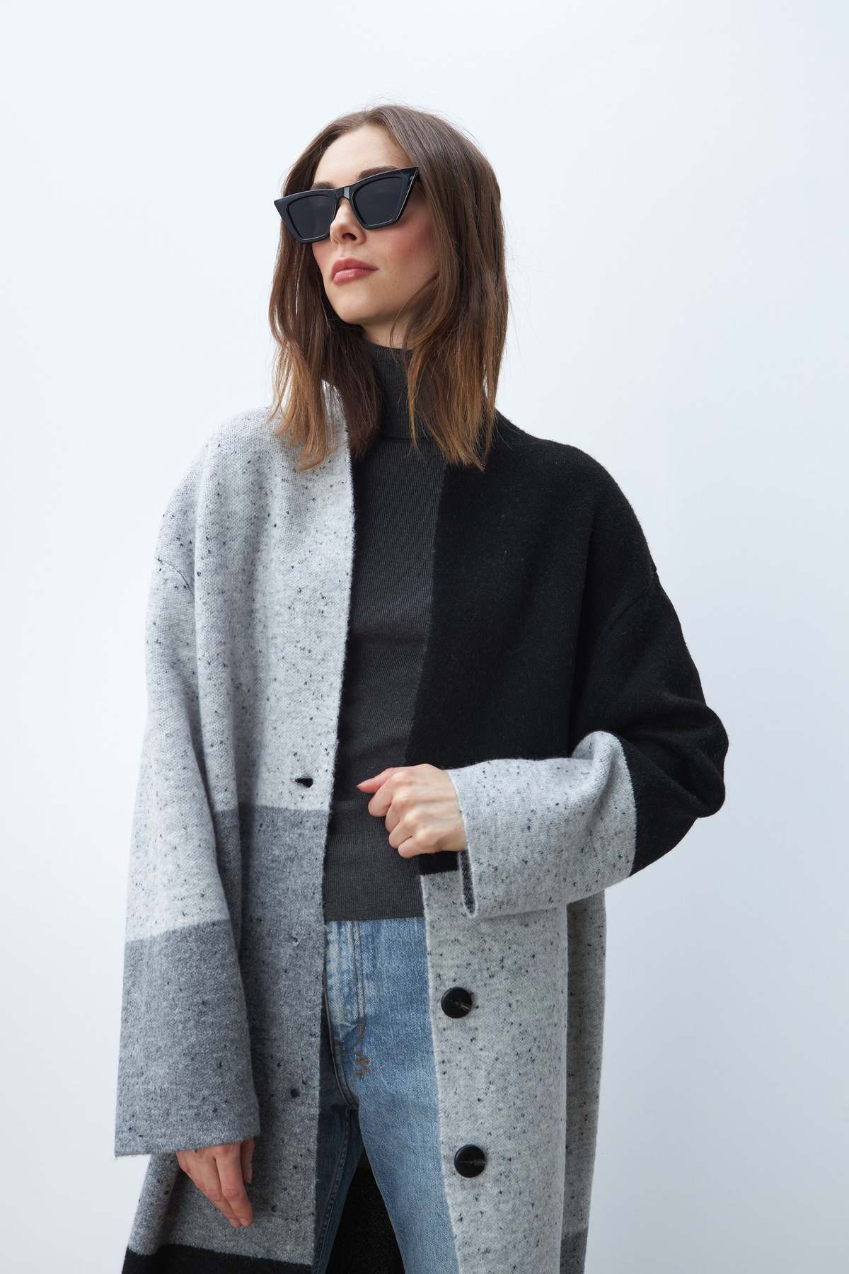 Holt Renfrew LINE Jetta Oversized Knit Jacket Fits XS-Lrg.