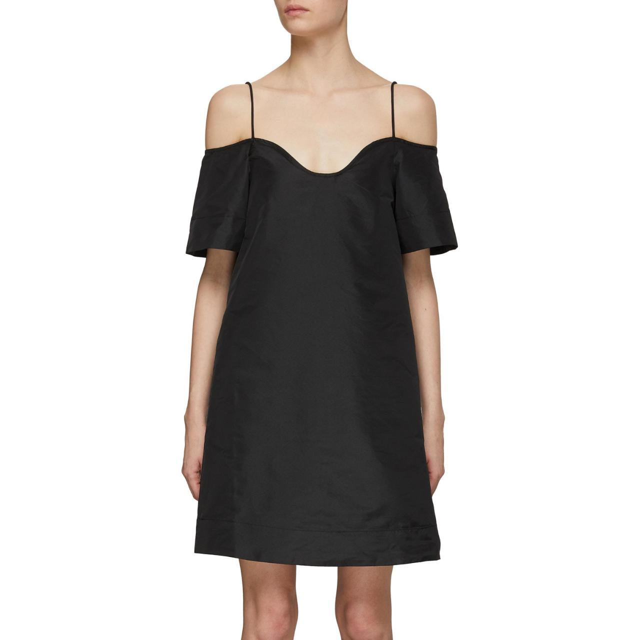 NWT! GANNI
Black Straight Neck Minidress sz 36 (fits M)