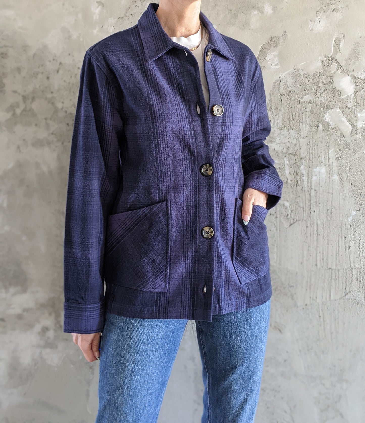 RVCA "New World" flannel button-down shirt jacket sz S