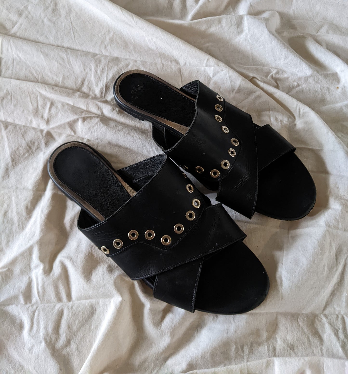 Robert Clergerie leather slides sz 41.5 (fit small)