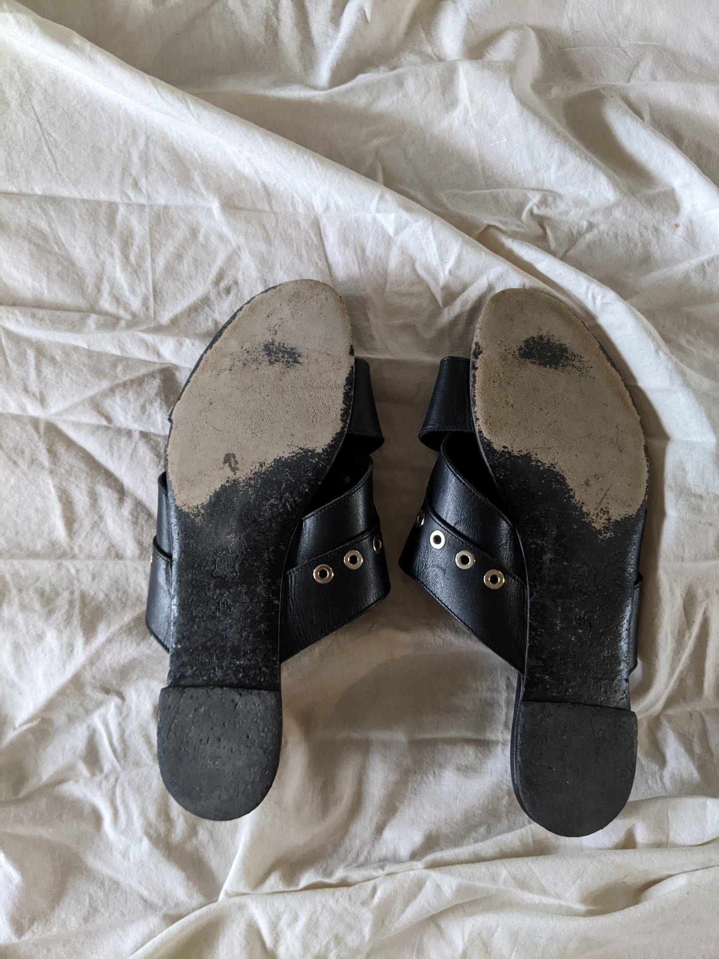 Robert Clergerie leather slides sz 41.5 (fit small)