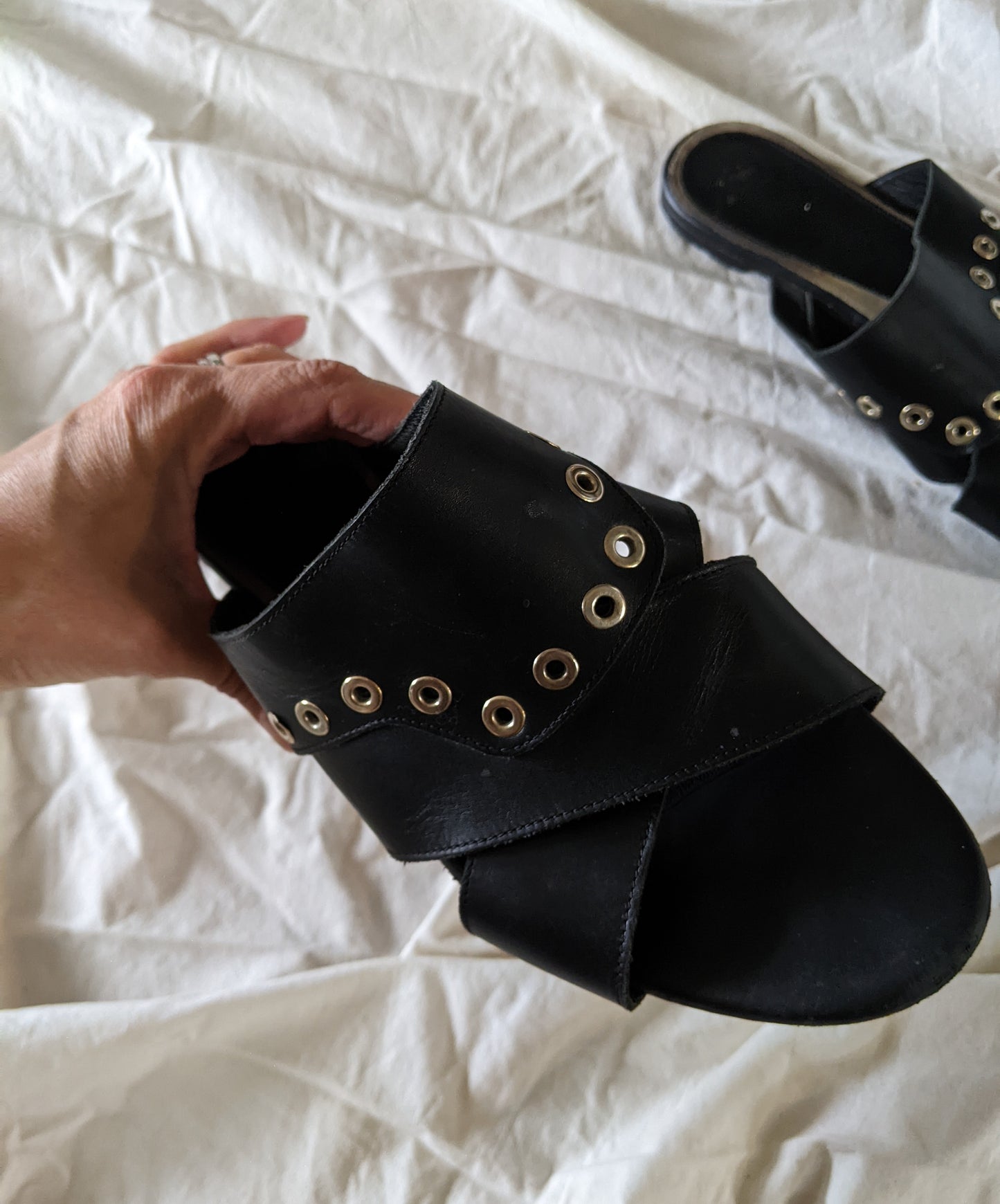 Robert Clergerie leather slides sz 41.5 (fit small)