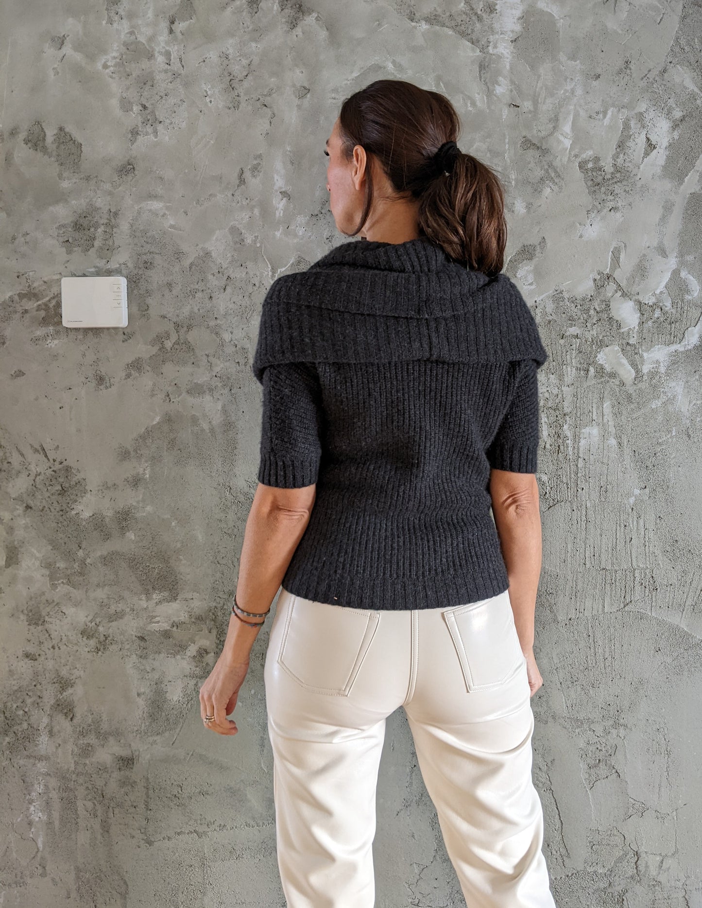 Robert Rodriguez cashmere blend zip front sweater size S.