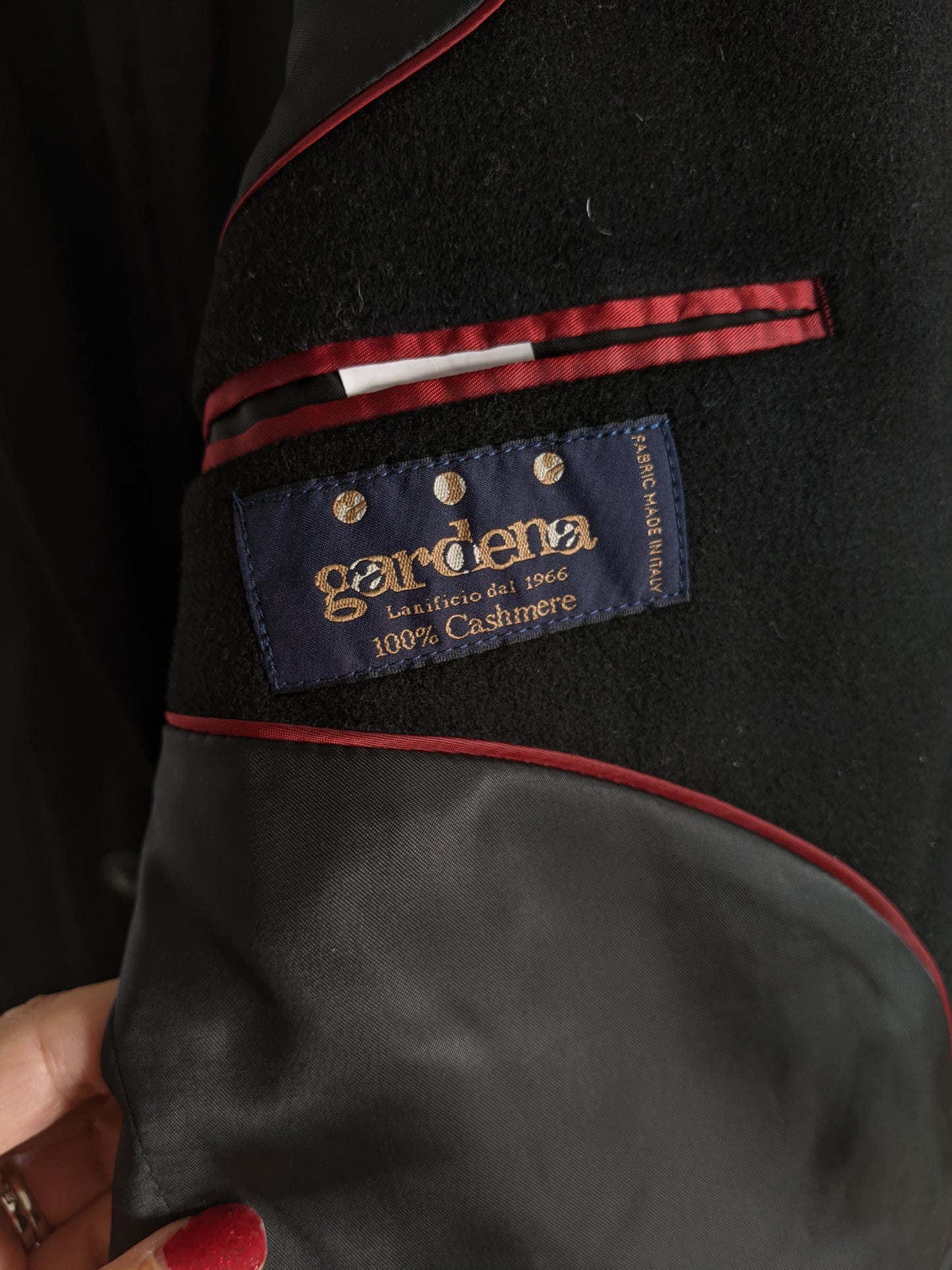 Gardena black 100% cashmere jacket sz 46L