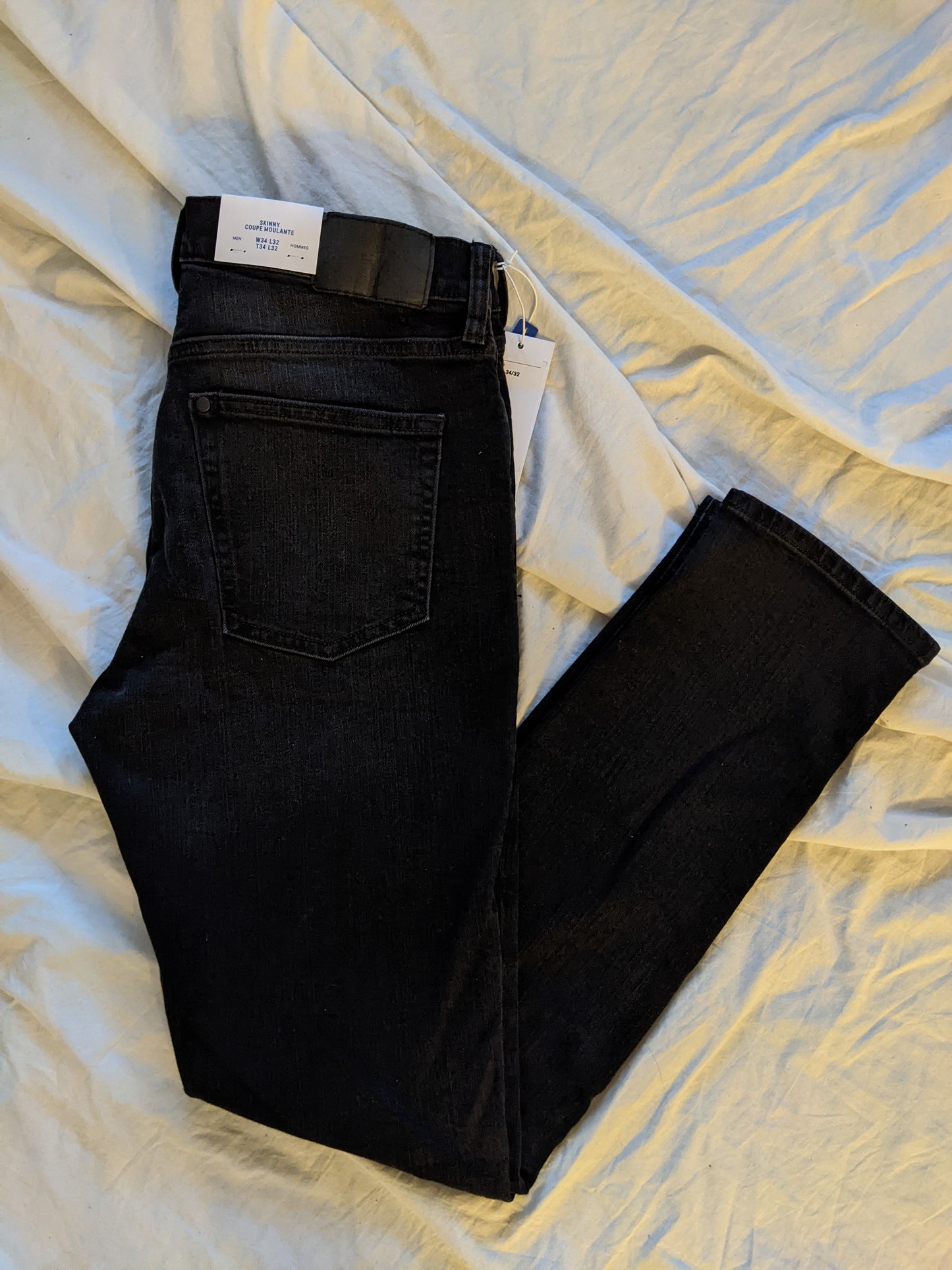 NWT!! H&M Conscious Collection black skinny jeans sz 34/32