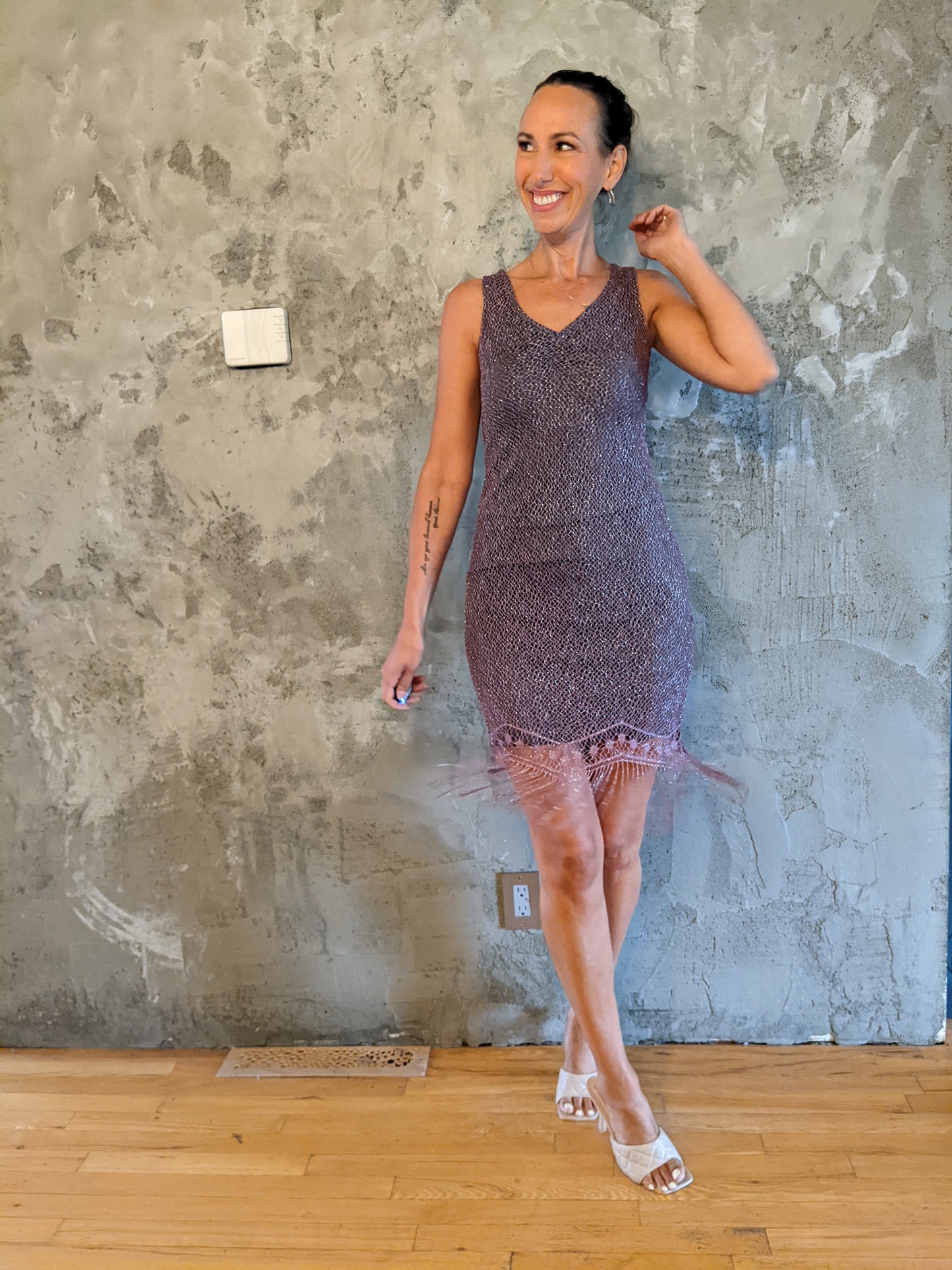 City Triangles sparkly fringe dress. Fits XS/S