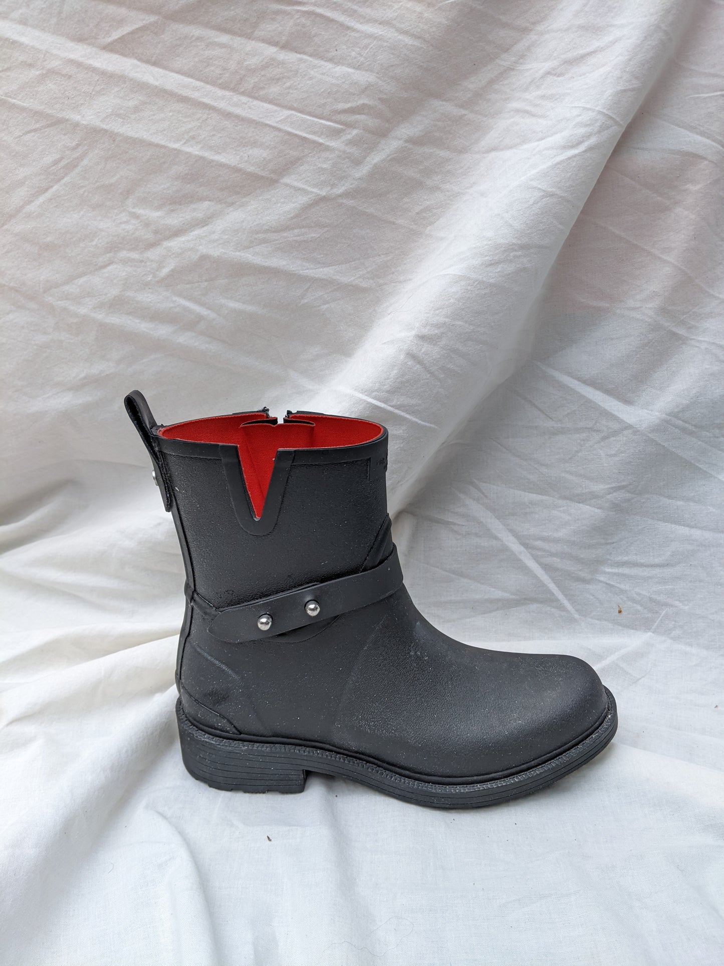RAG & BONE Black Moto Rain Boots sz 36. Worn once!!