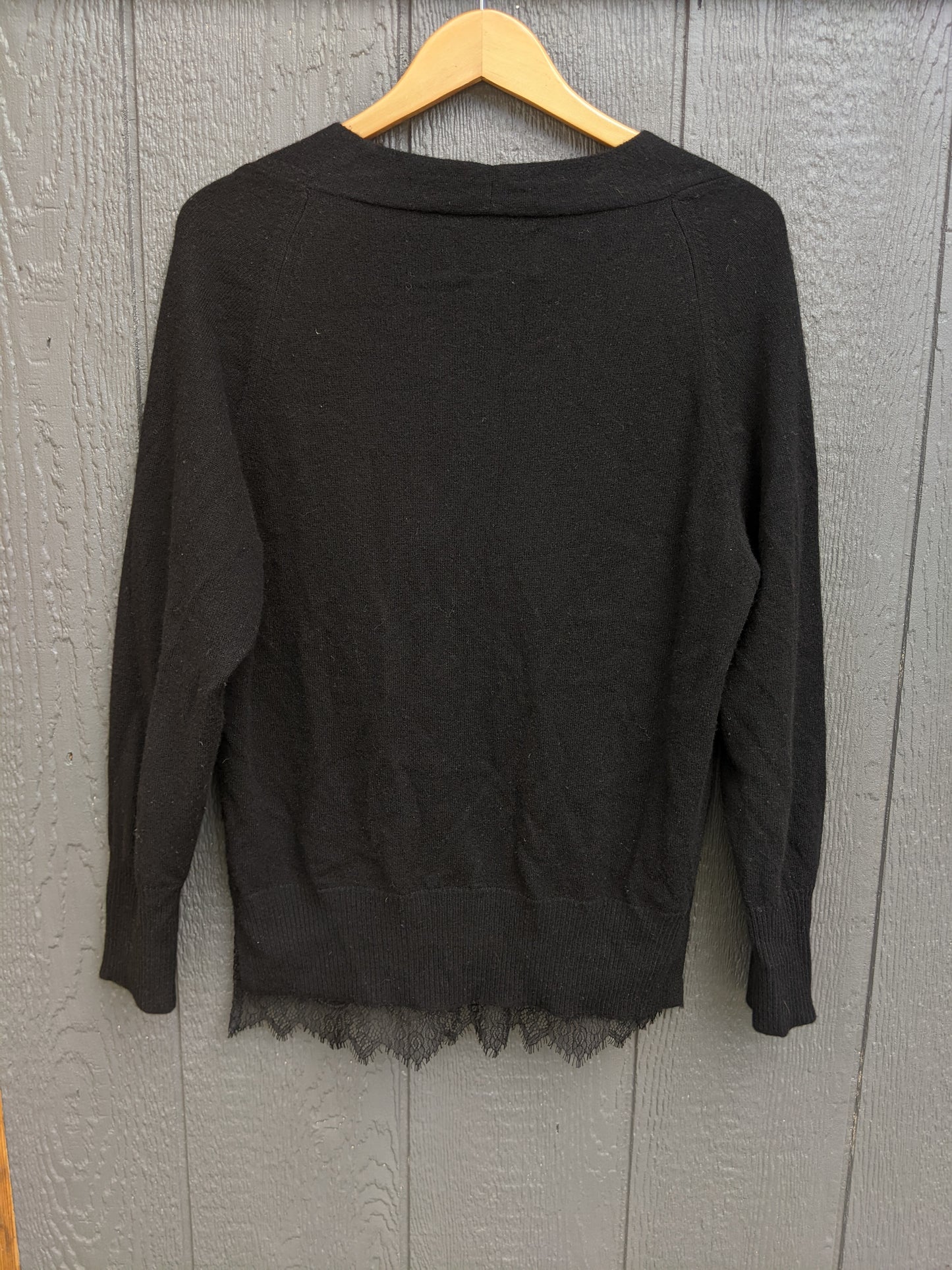 BROCHU WALKER "The Lace Vee Looker cashmere blend Pullover" sz S
