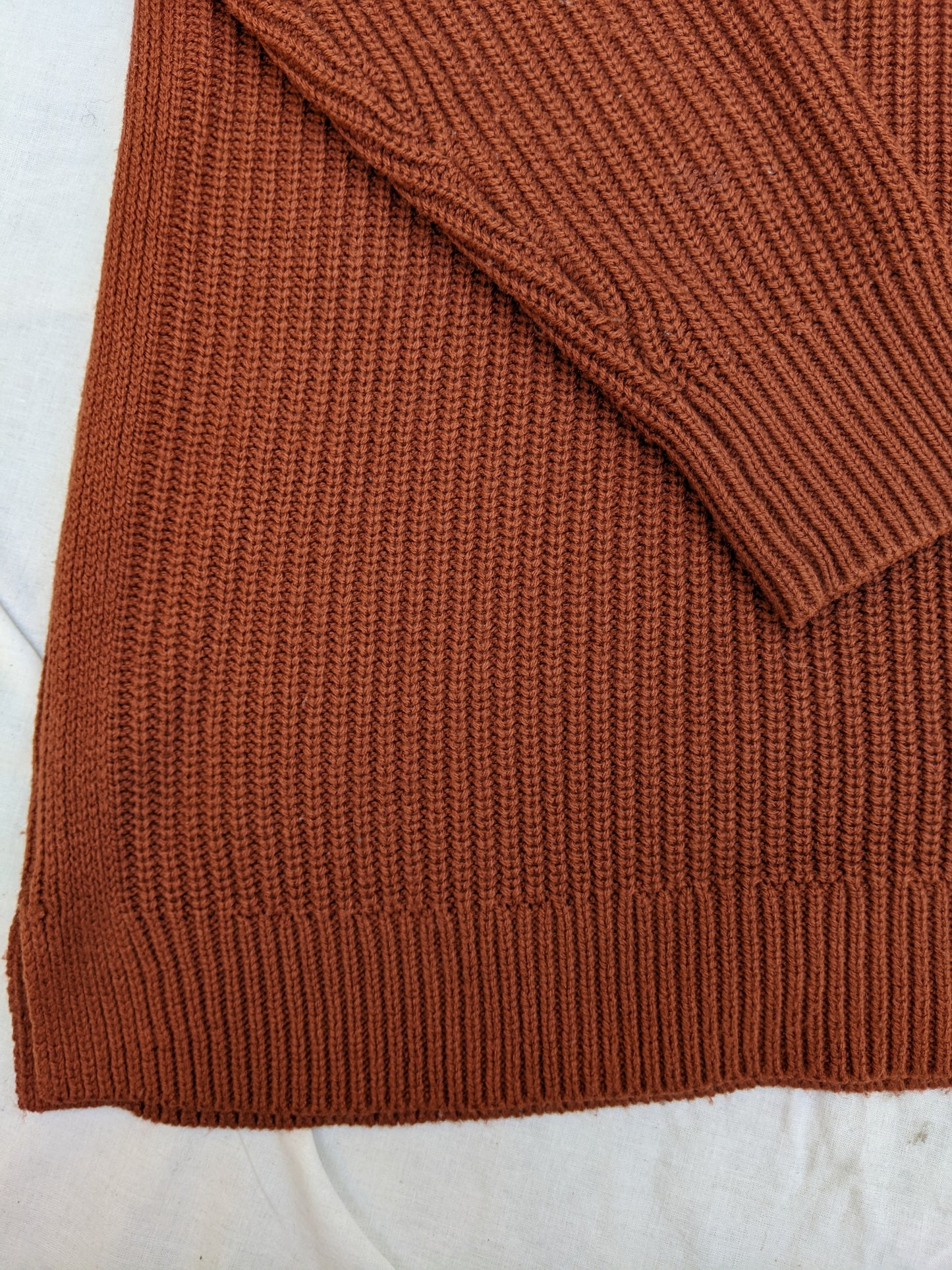 Twik rust ribbed sweater sz S (fits S-Lrg)