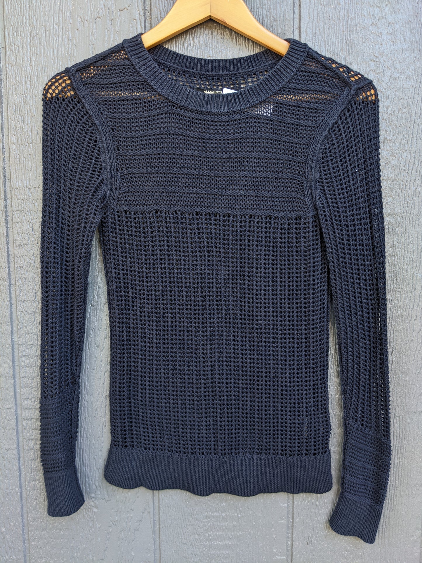 All Saints open knit sweater sz XS