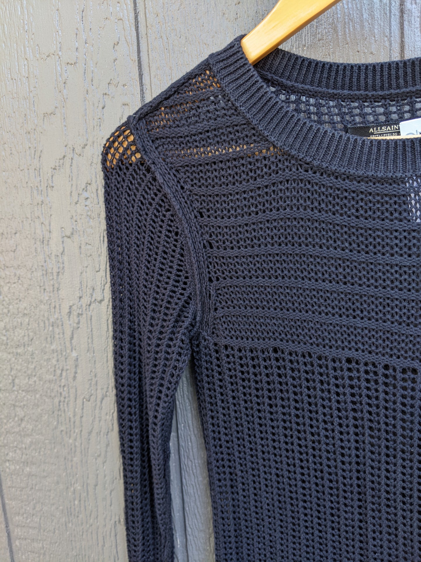 All Saints open knit sweater sz XS