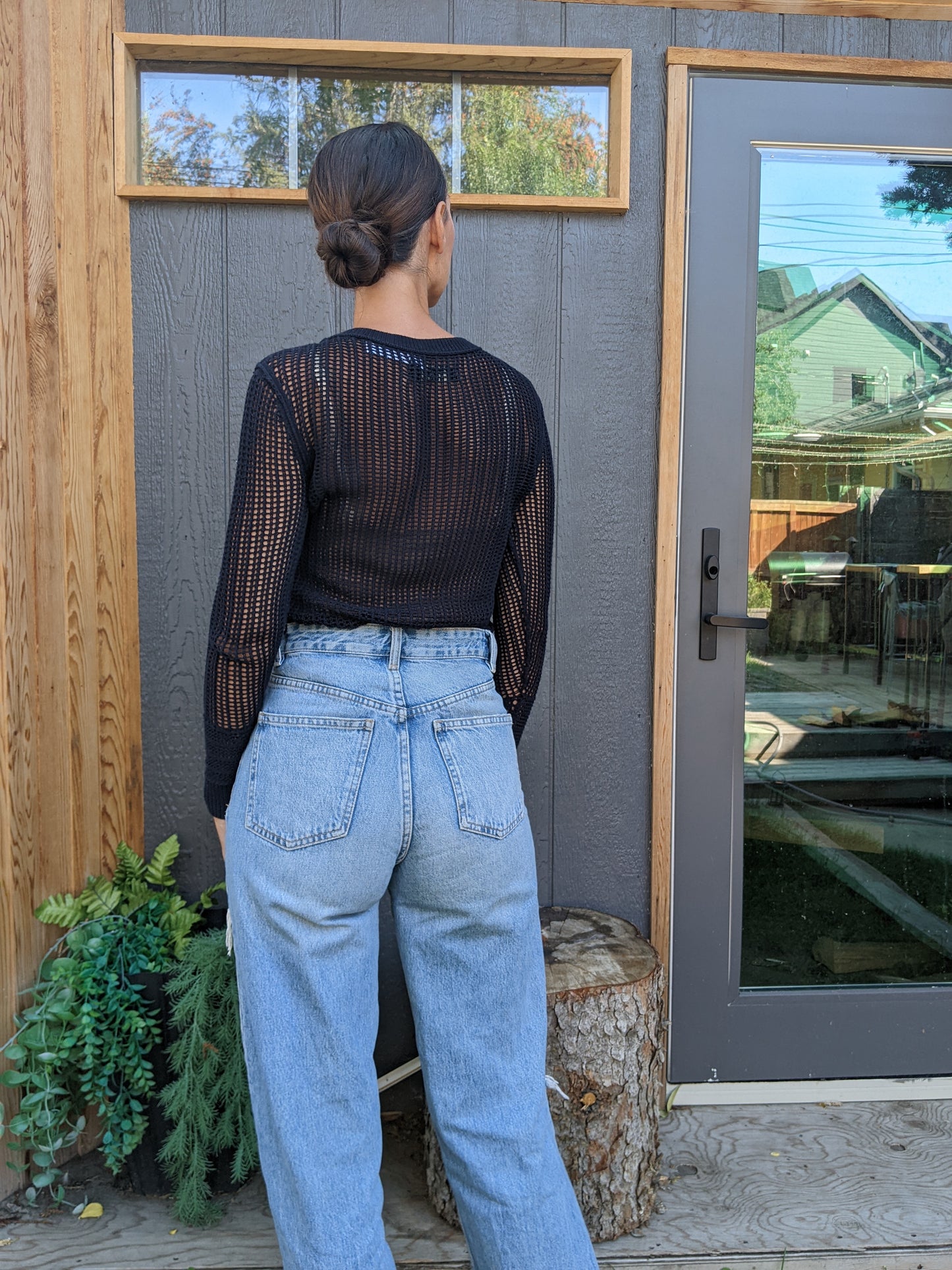 All Saints open knit sweater sz XS