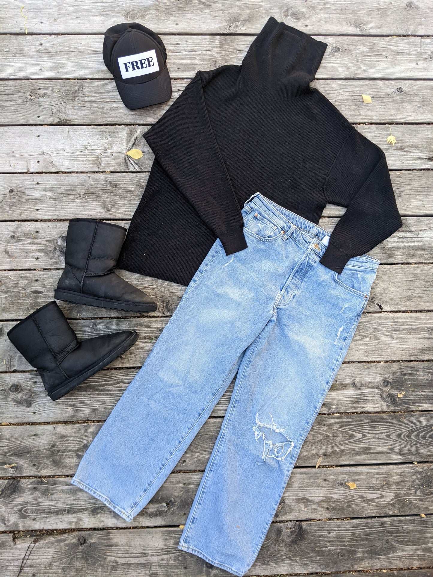 Free People "Softly Structured Tunic" black sz XS (fits up to Lrg)