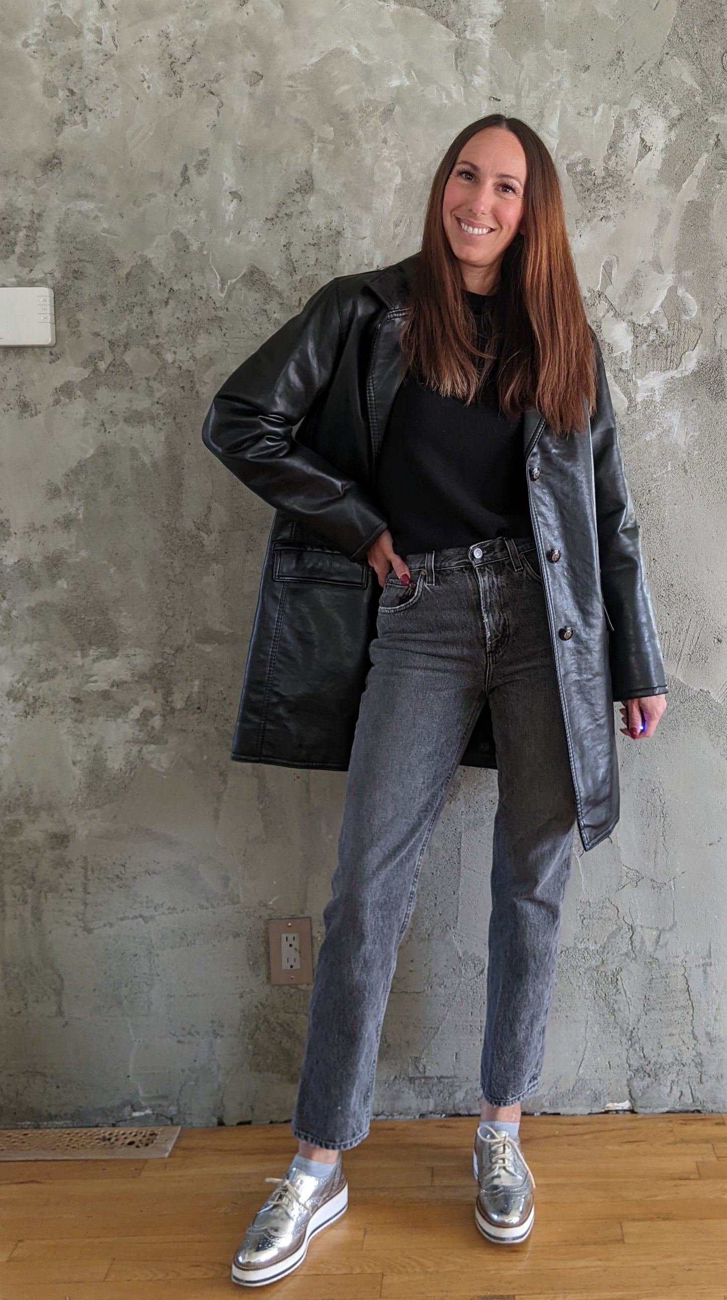 GV Emporia faux leather jacket sz Lrg