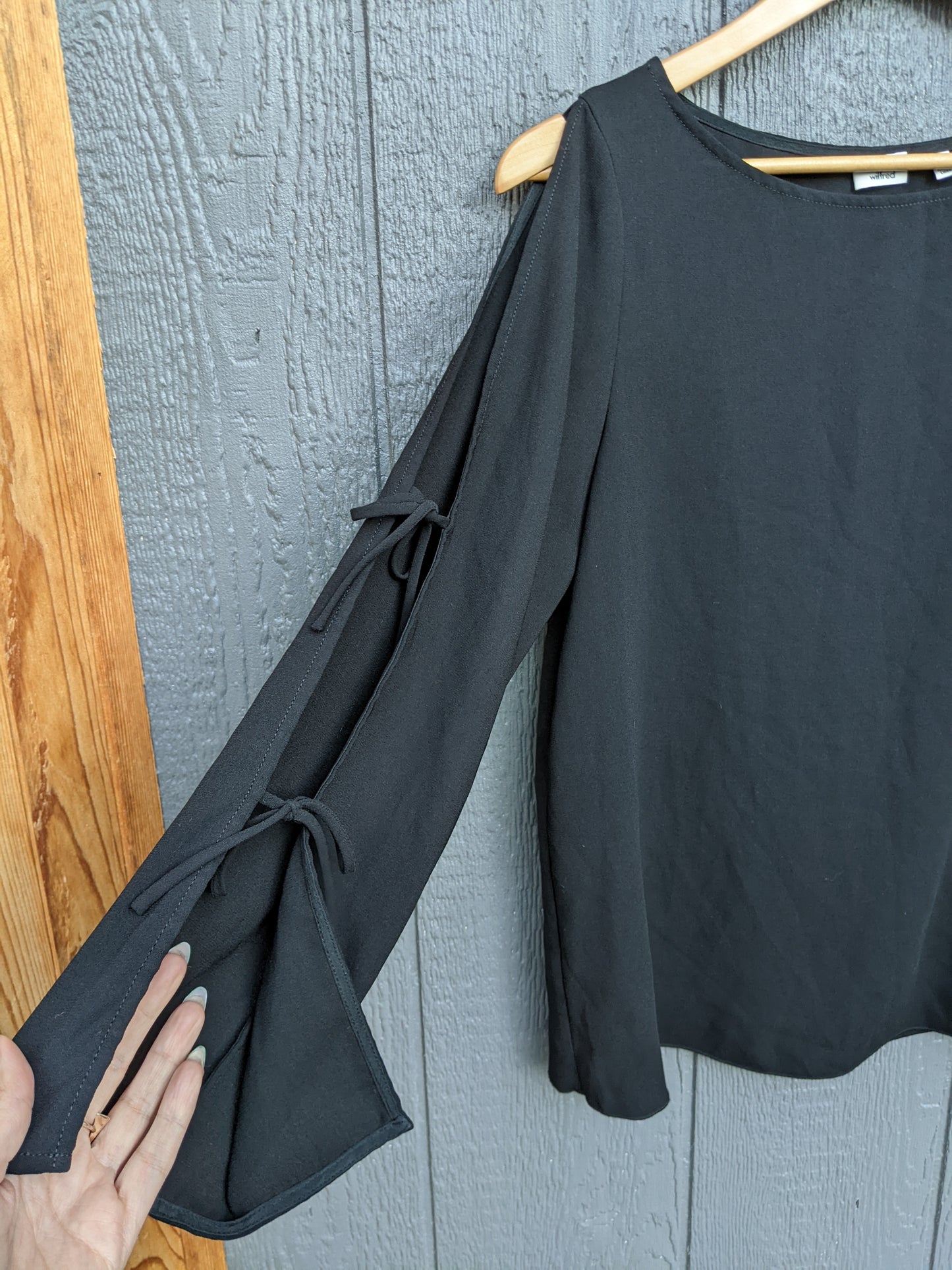 Wilfred black Pozzi blouse sz M