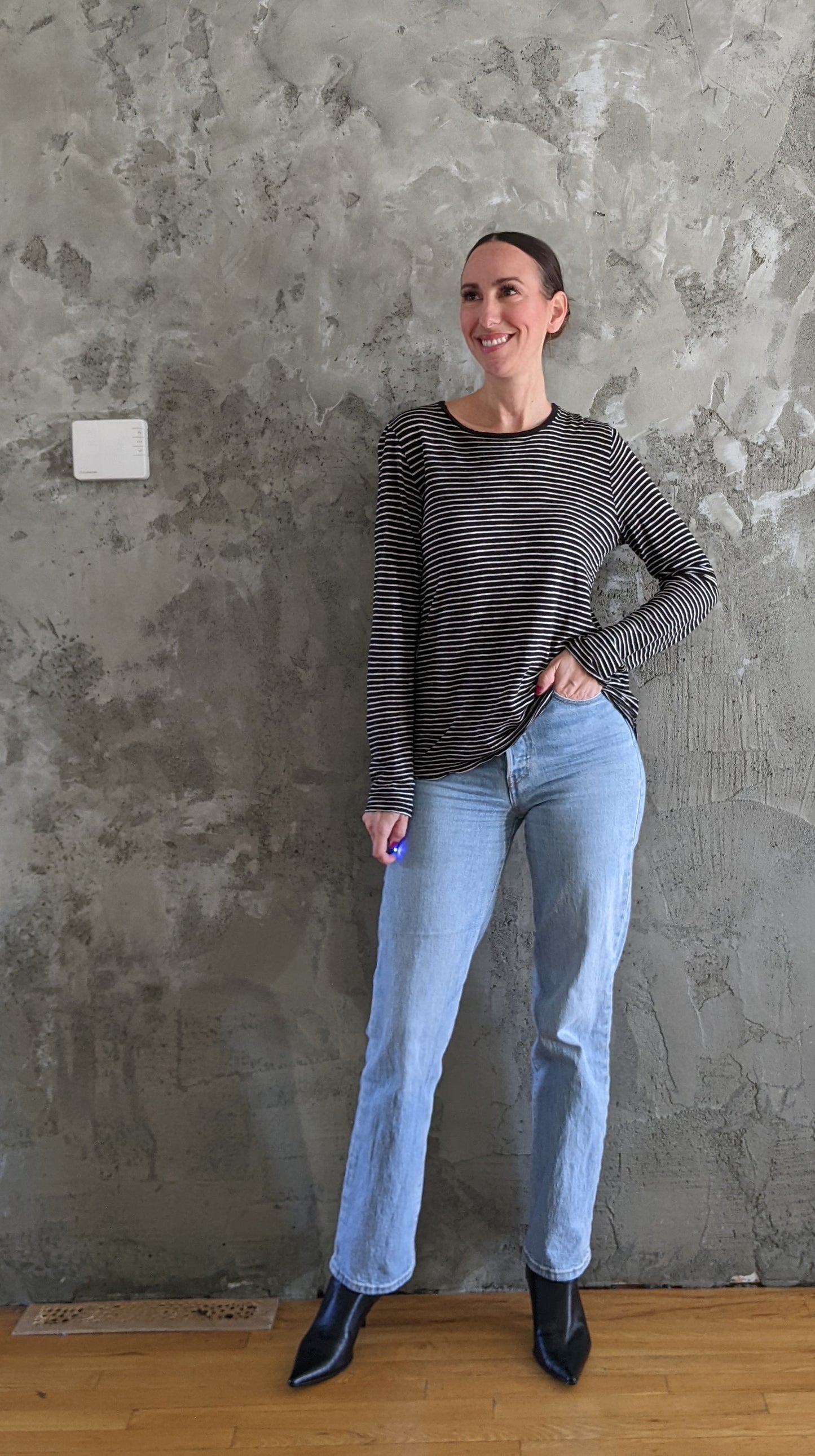 Vince striped long sleeve sz S
