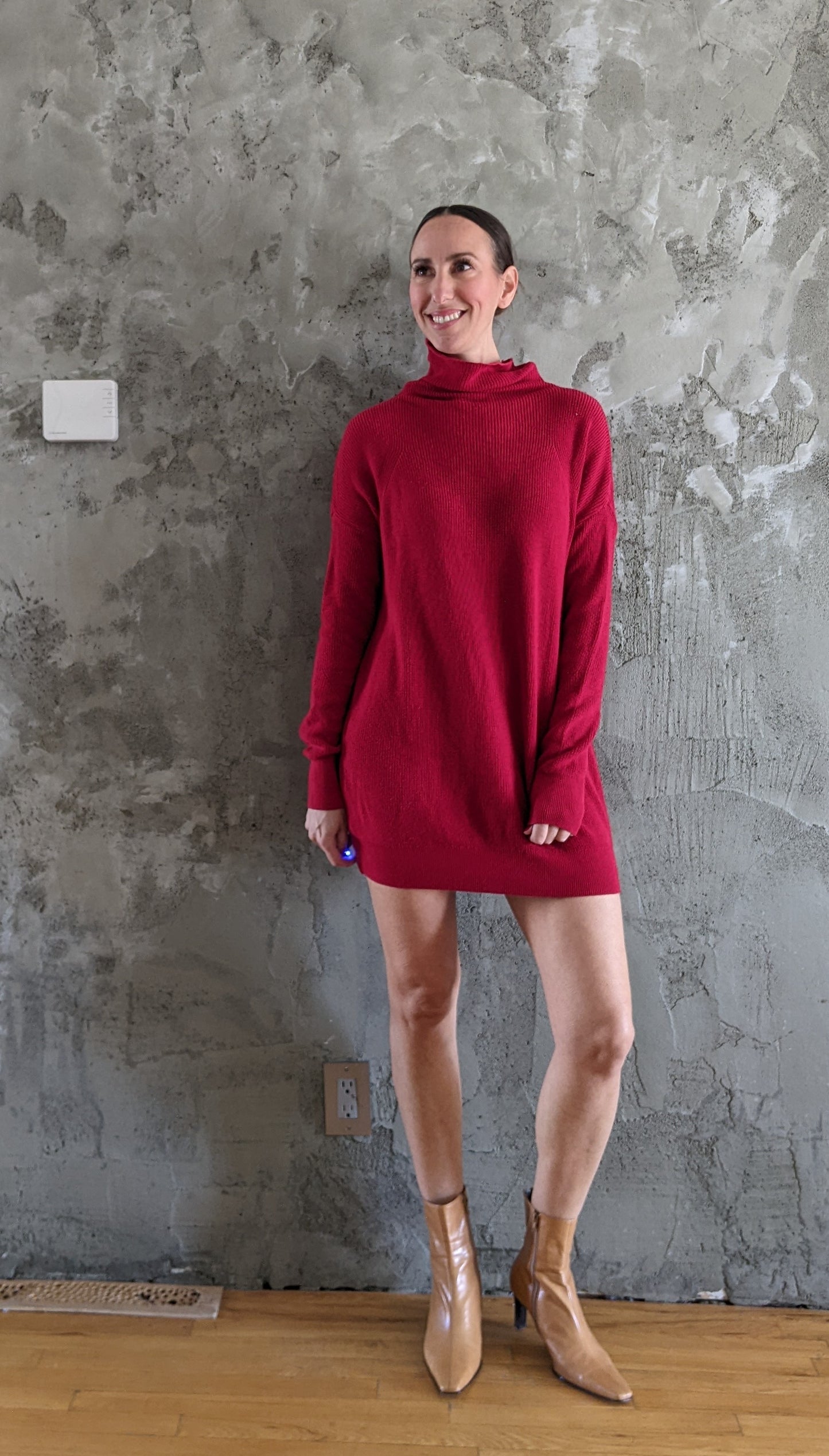 Nordstrom BP red sweater dress sz XS