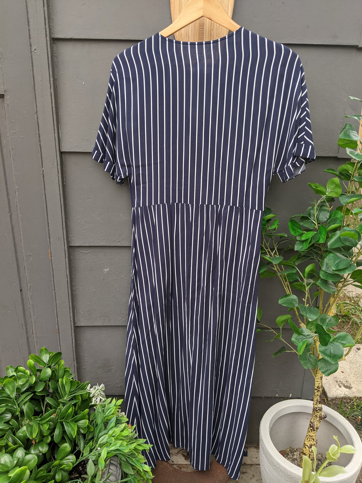 NWT! Pink Martini navy striped dress sz S