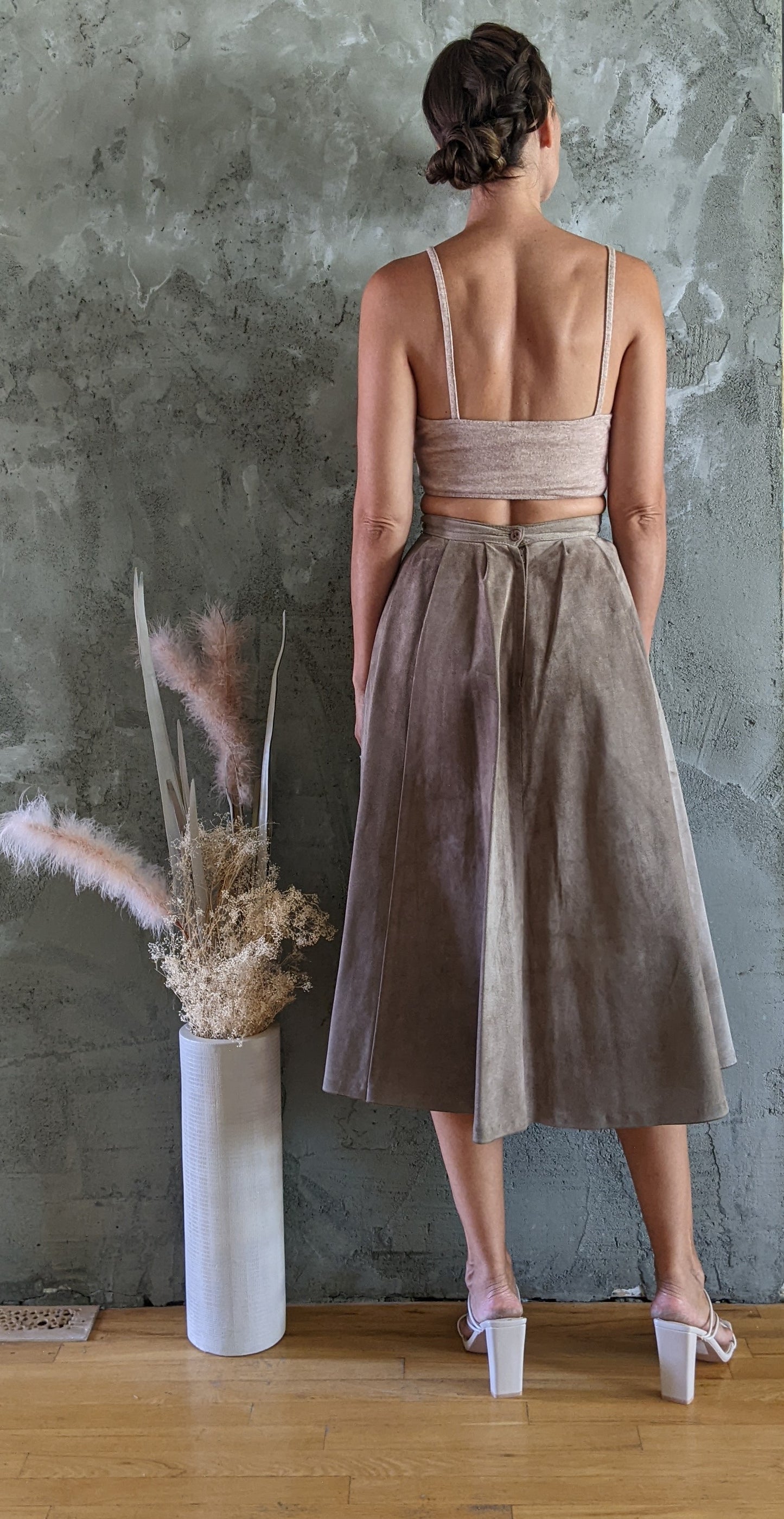 Vintage genuine suede skirt sz 4