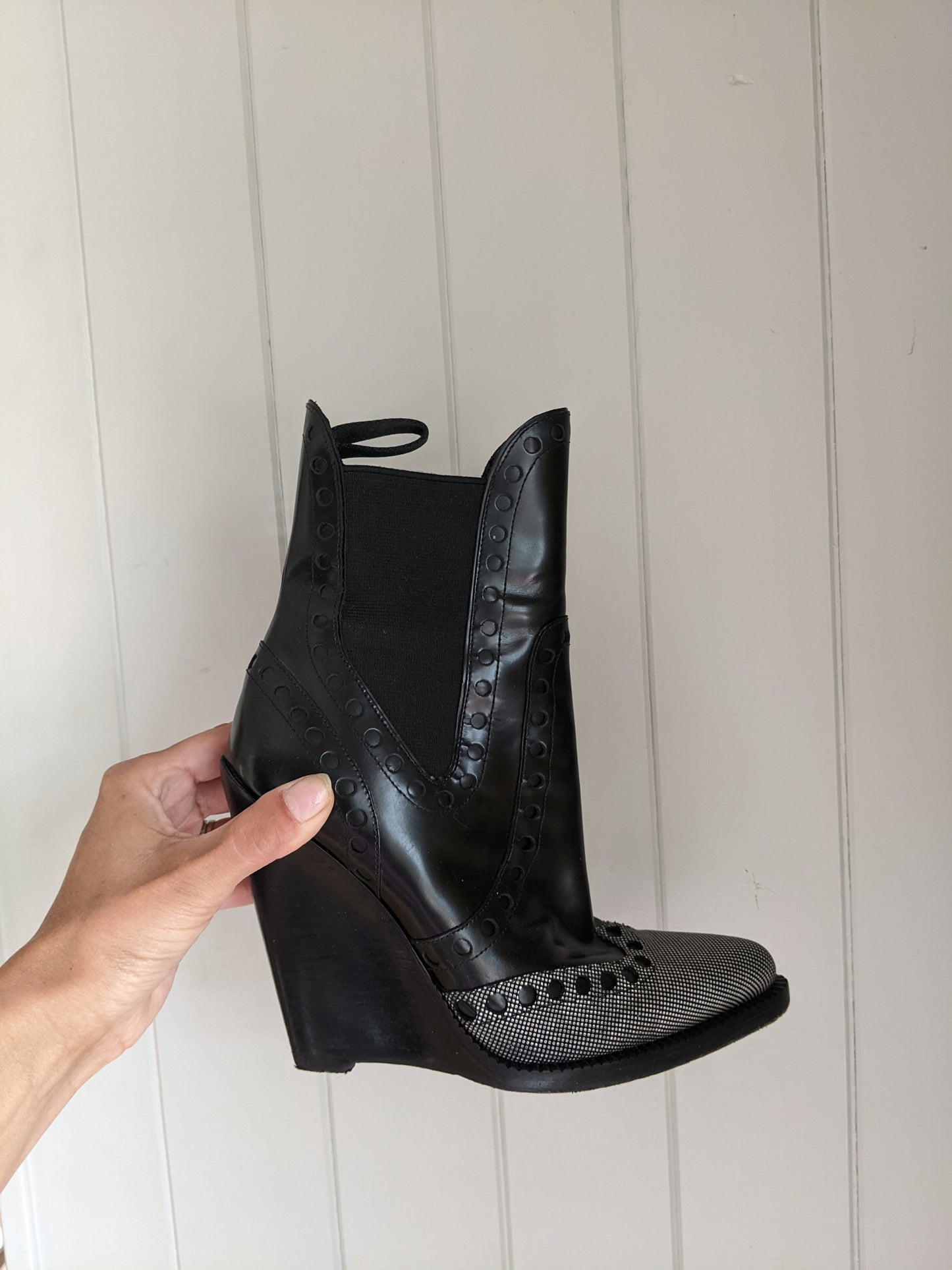 Alexander Wang Leather Western Mid-Calf Chelsea Boots
sz 6