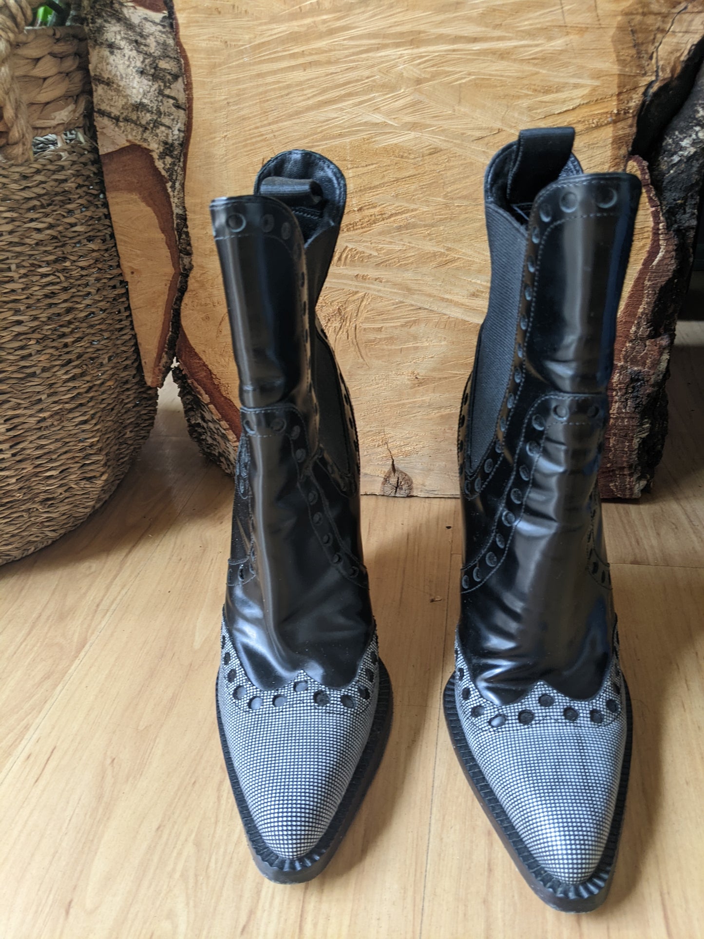 Alexander Wang Leather Western Mid-Calf Chelsea Boots
sz 6