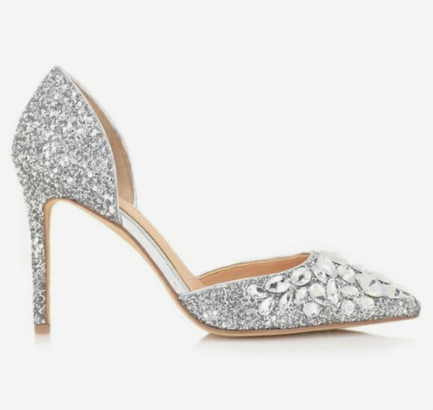 Badgley Mischka Jewel encrusted glitter "Upton Pumps" sz 9 (fit a little big)