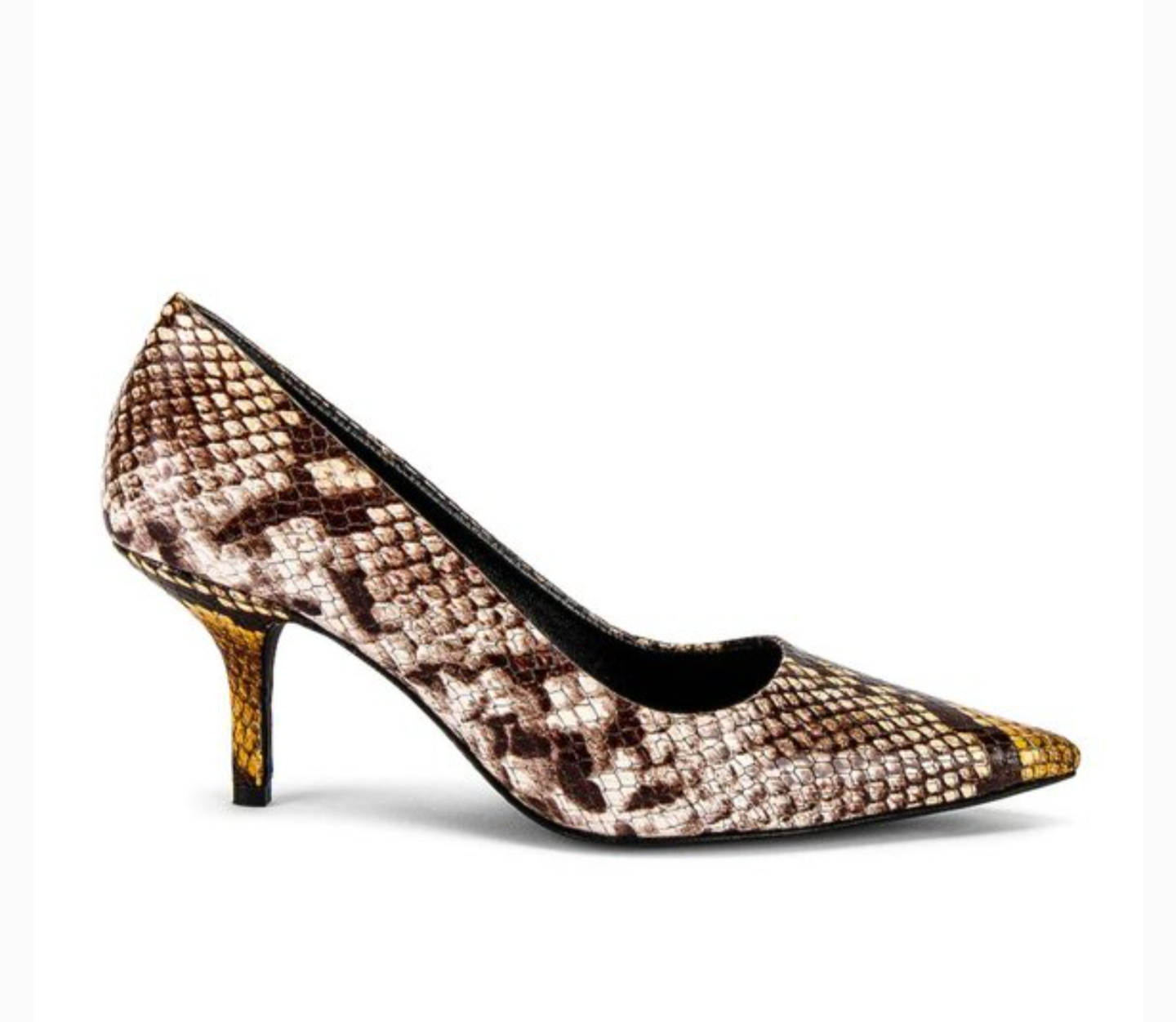 ANINE BING Devon Pumps Leather Python Snakeskin Heels sz 37 (7)