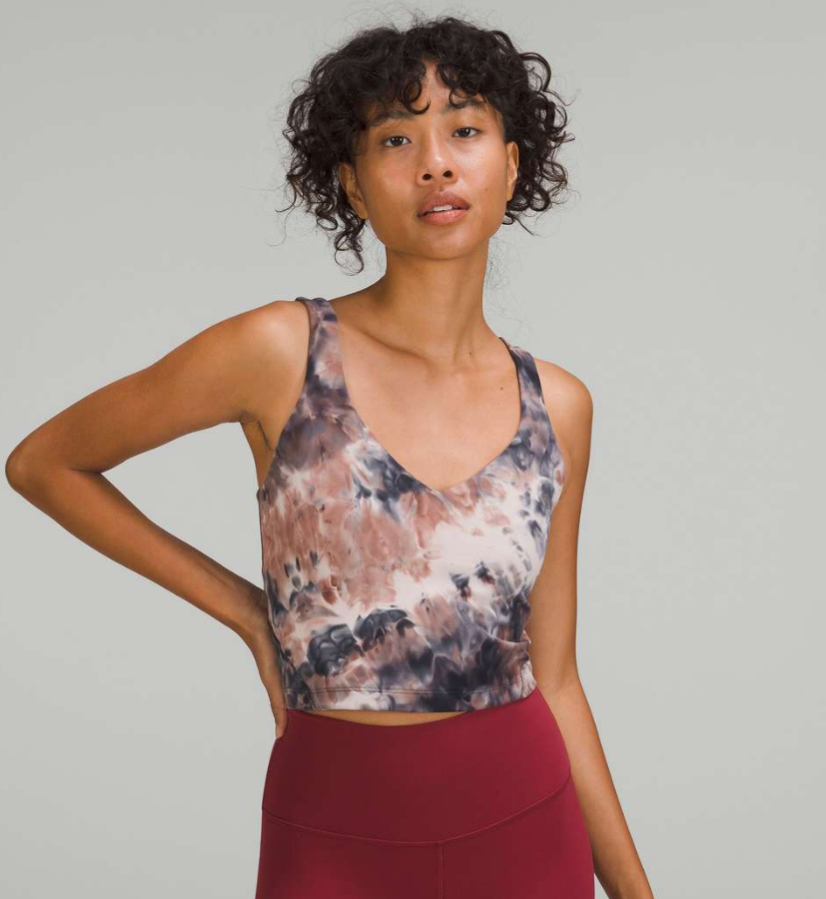 Never worn! LULULEMON Align Tank Top
Diamond Dye Seashell Smoky Topaz Graphite Grey sz 4