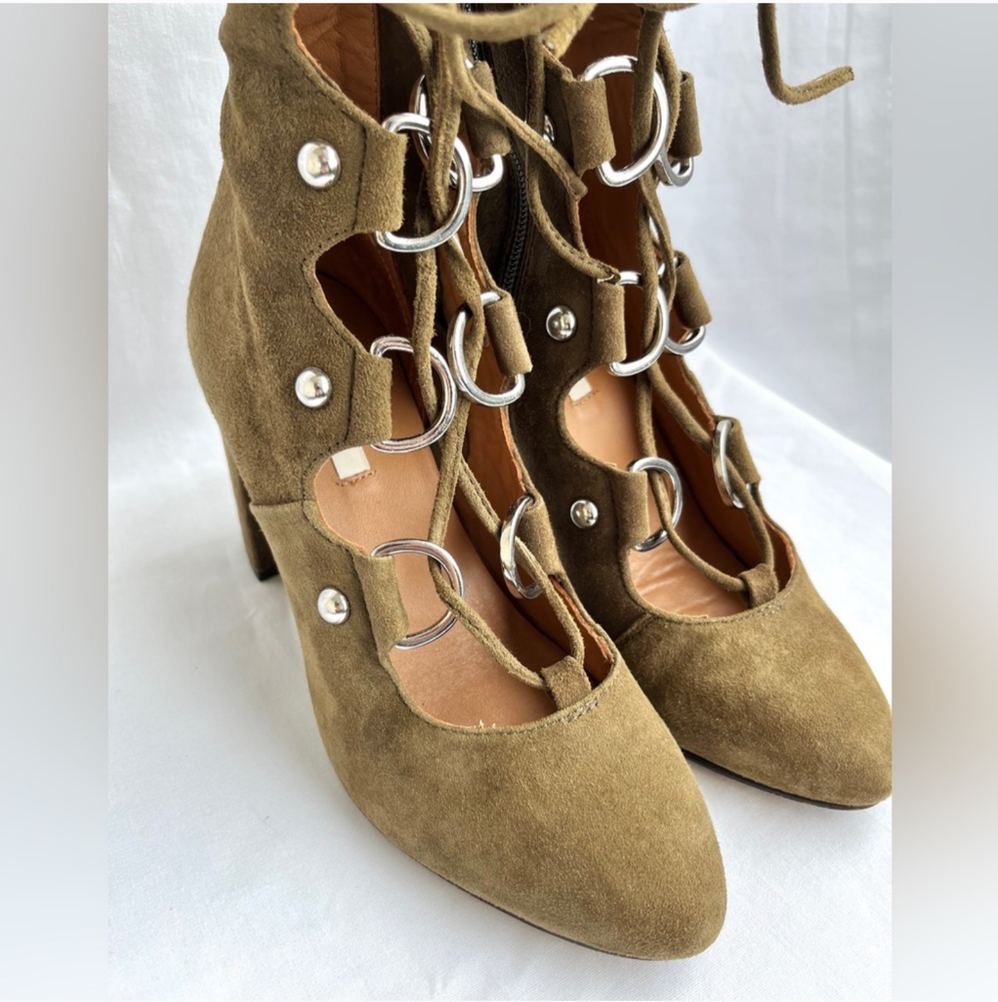 H&M Genuine Suede lace up boots sz 8.5