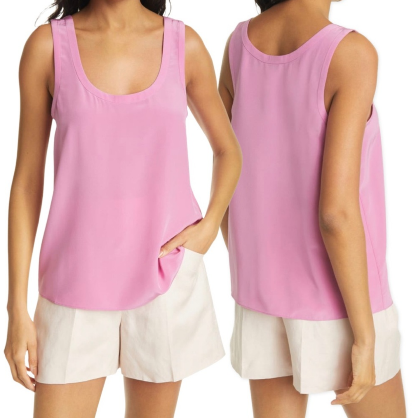 Club Monaco 100% silk tank sz S.