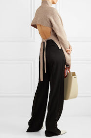 Le 17 September Open back Ribbed Knit Sweater sz M
