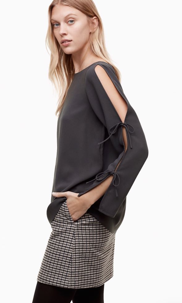 Wilfred black Pozzi blouse sz M